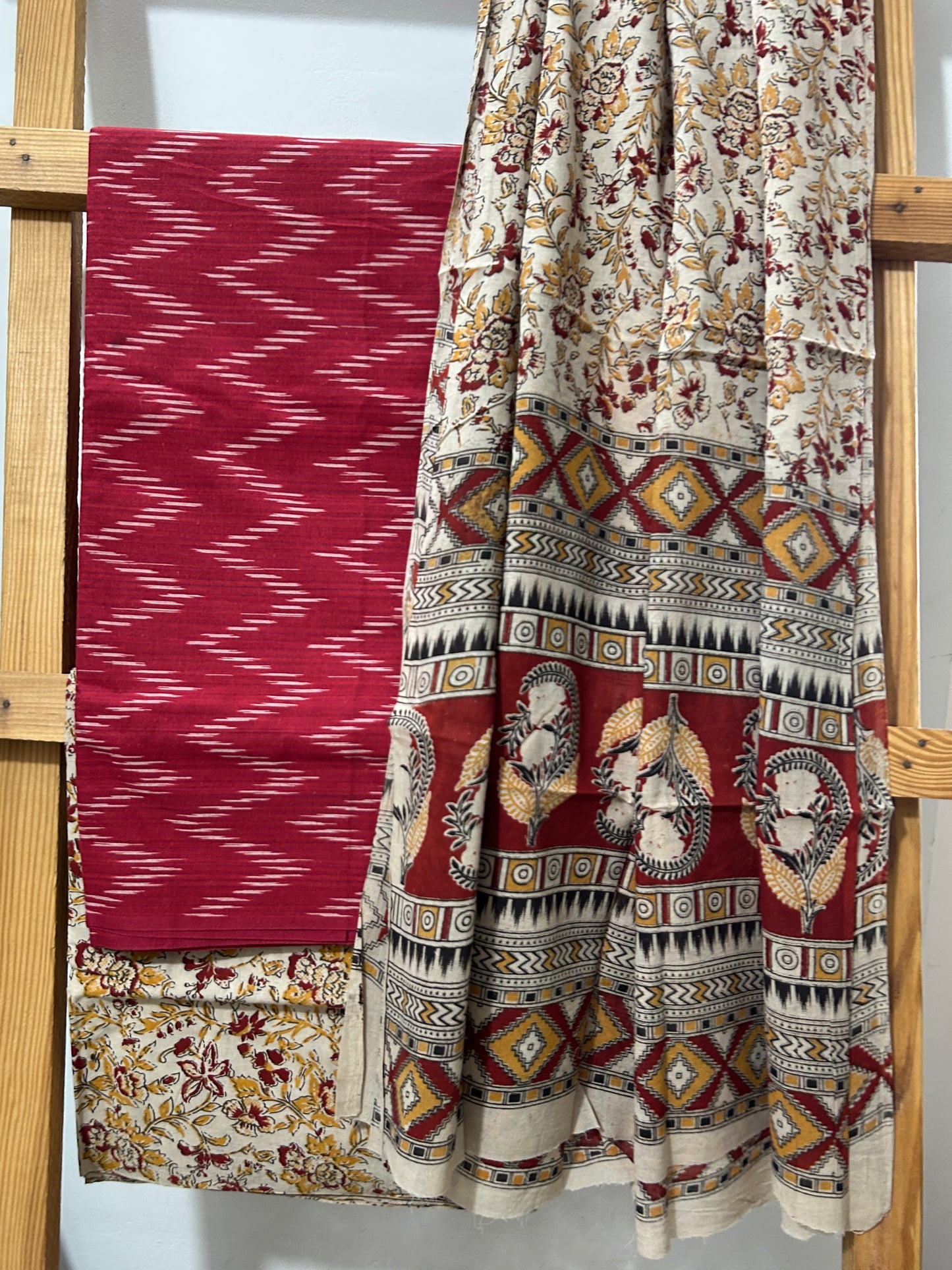 Ikat - Kalamkari Cotton Dress Material