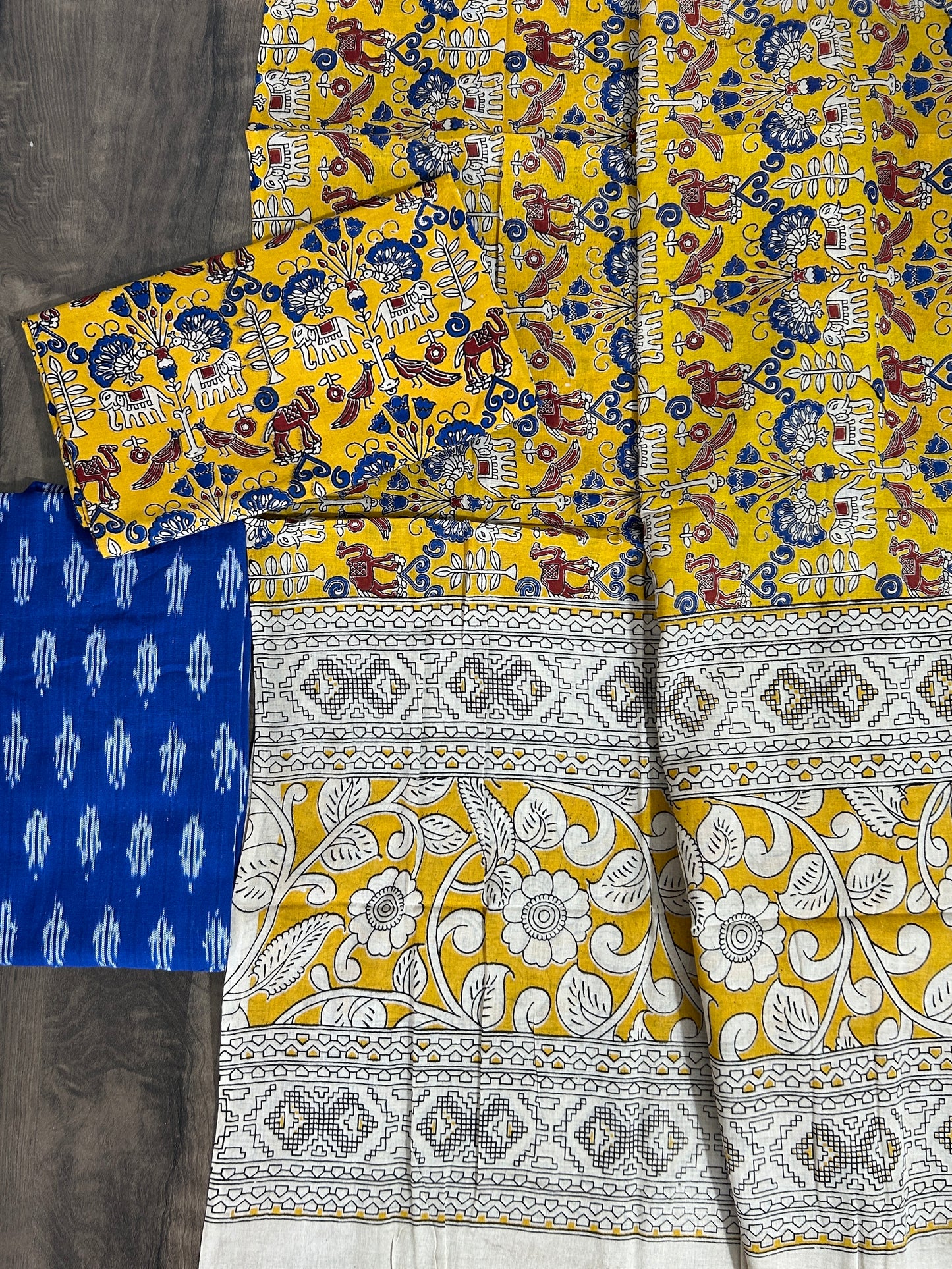 Ikat - Kalamkari Cotton Dress Material
