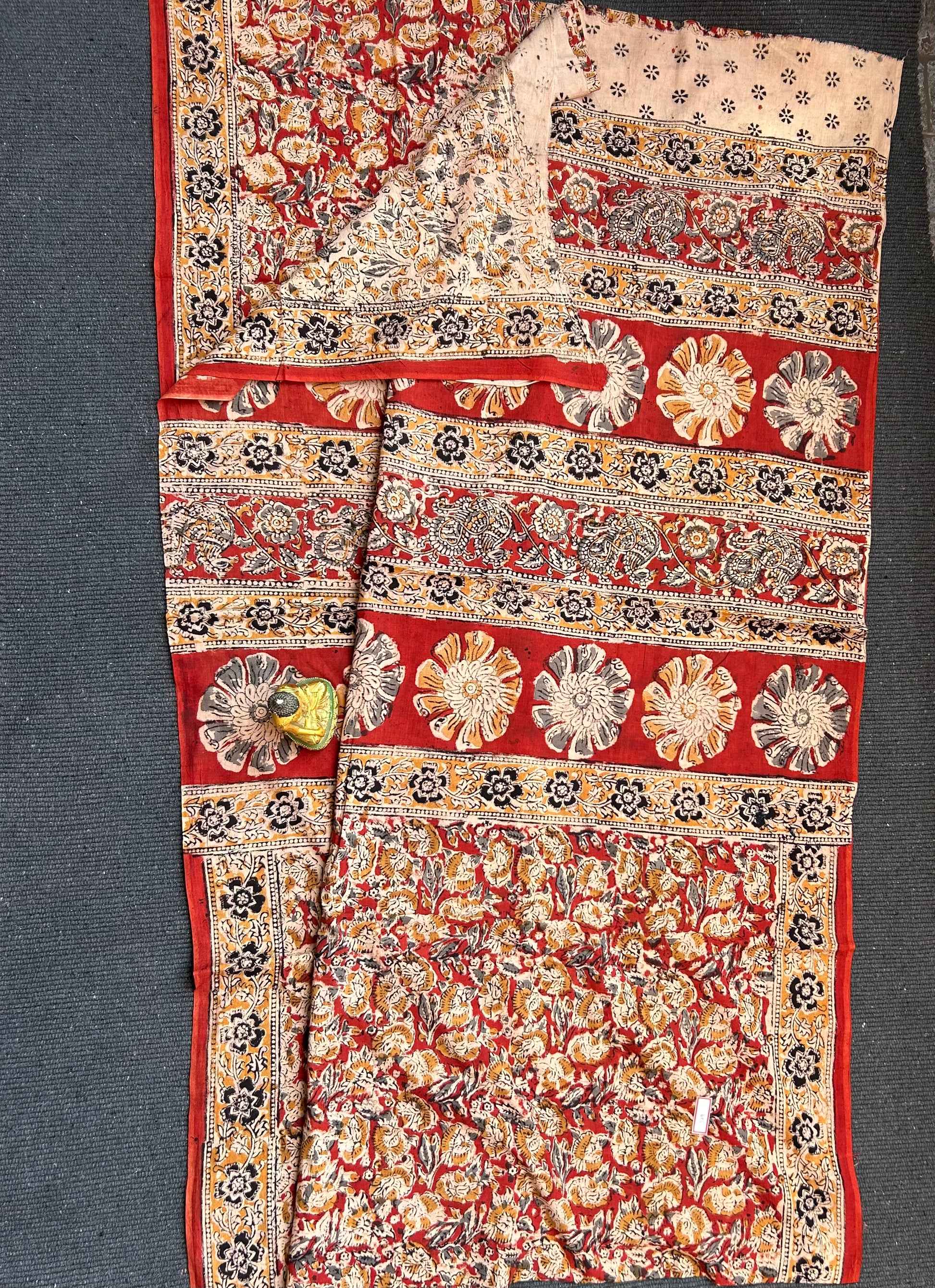 Kalamkari Malmal cotton saree with blouse