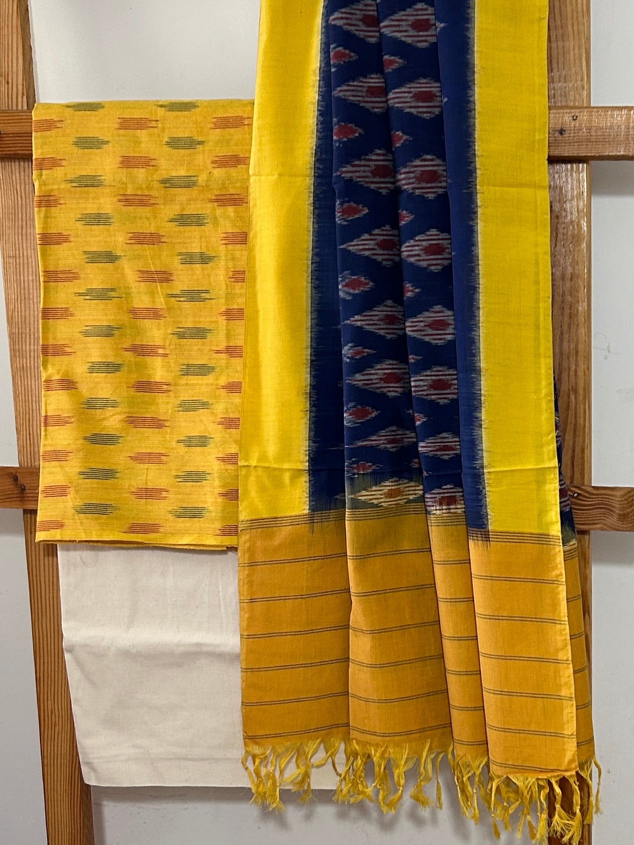 Double Ikat Cotton Dress Material