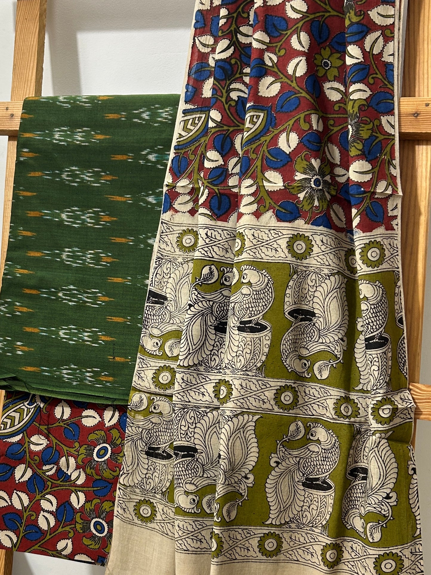 Ikat Kalamkari Cotton Dress Material