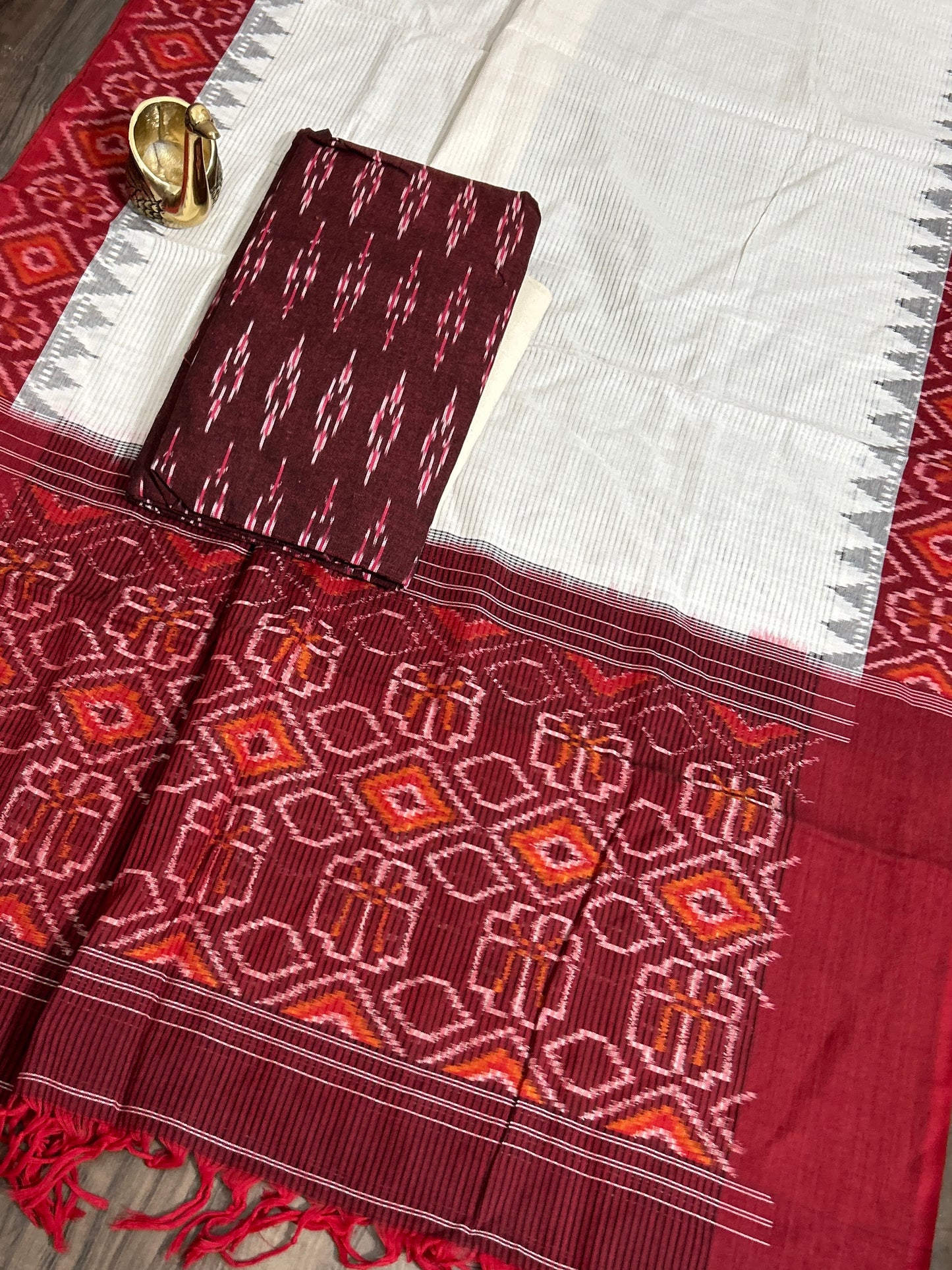Double Ikat Cotton Dress Material
