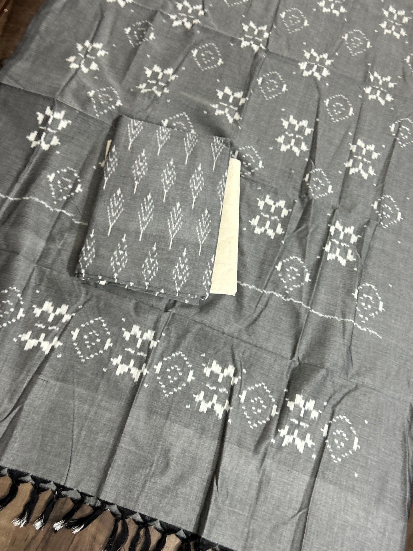 Double Ikat Mercerised Cotton Dress Material