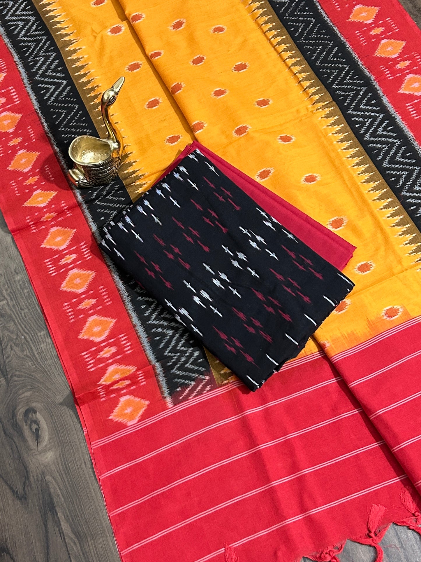 Double Ikat Cotton Dress Material