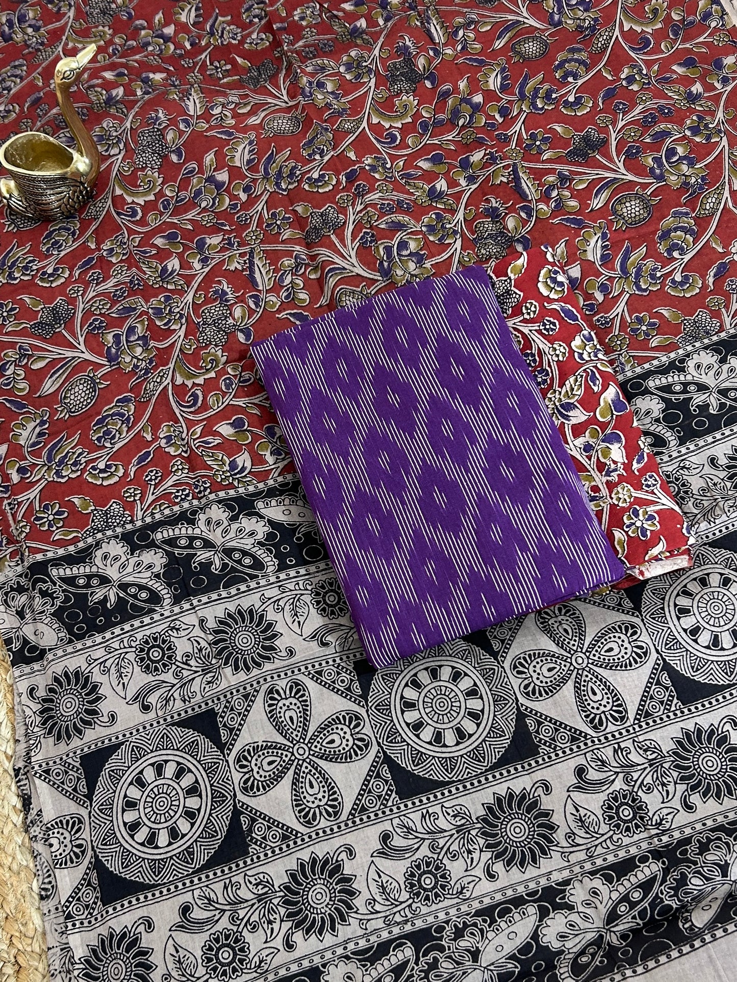 Ikat - Kalamkari Cotton Dress Material