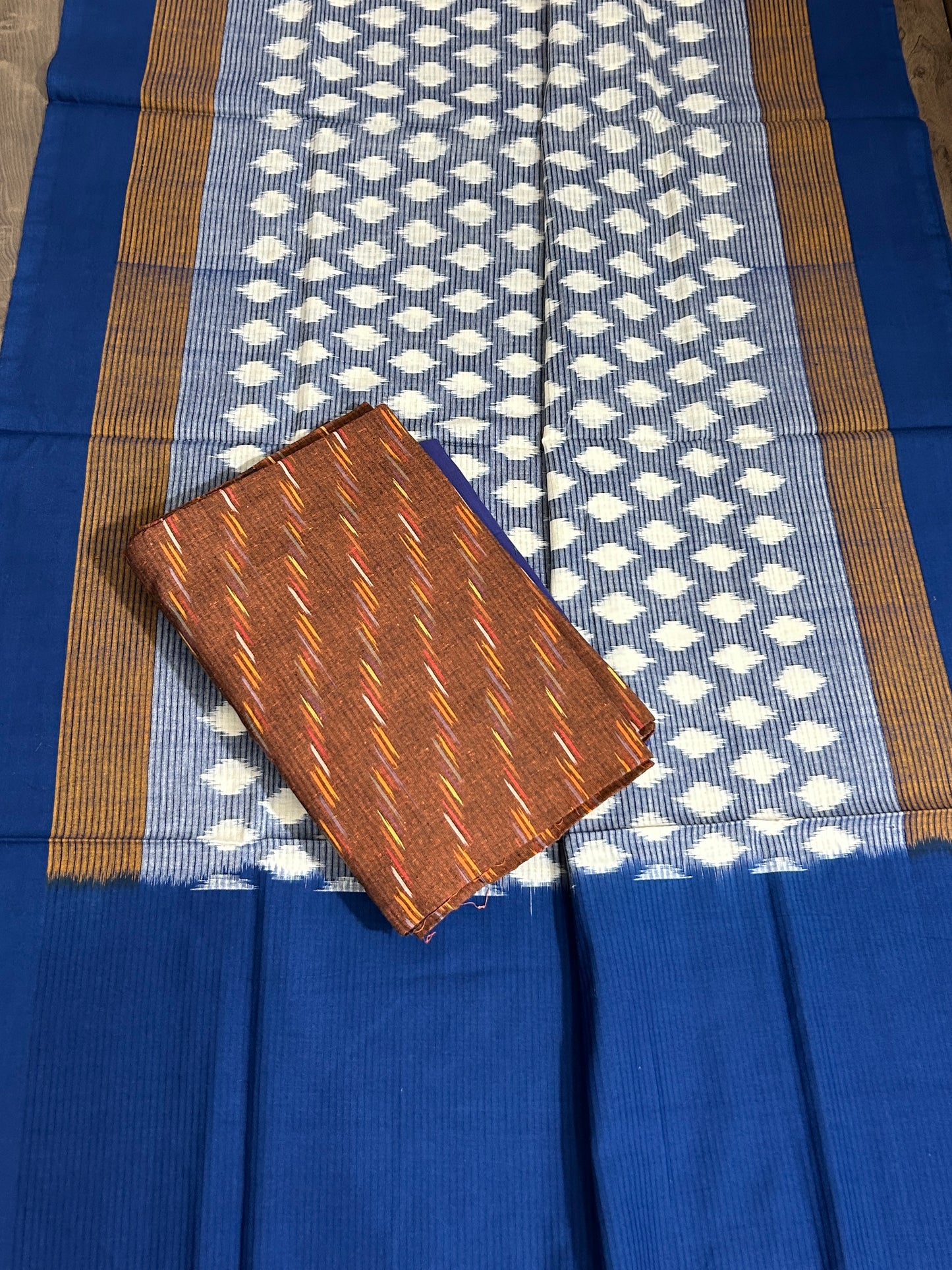 Double Ikat Cotton Dress Material