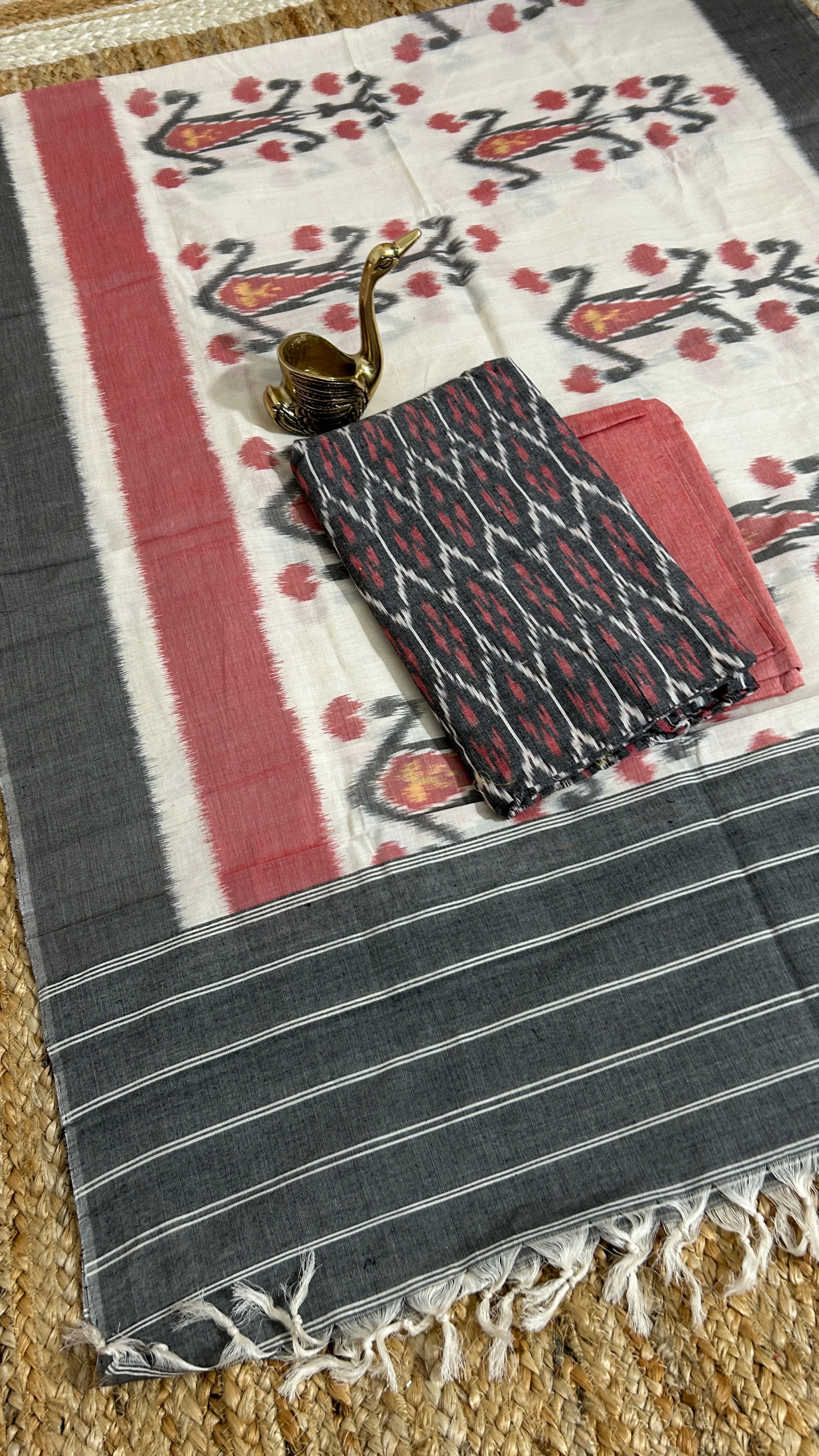 Double Ikat Cotton Dress Material