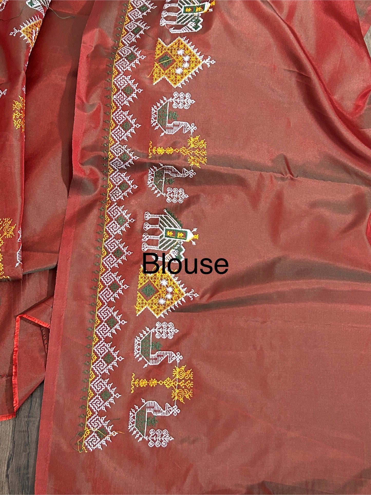 Kasuti work Malai silk saree with Blouse 