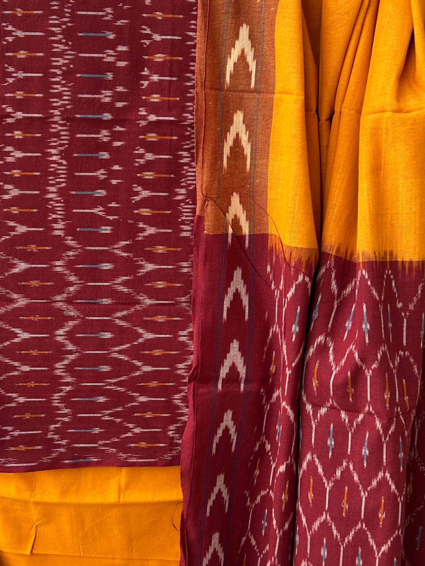 Ikat Cotton Dress Material
