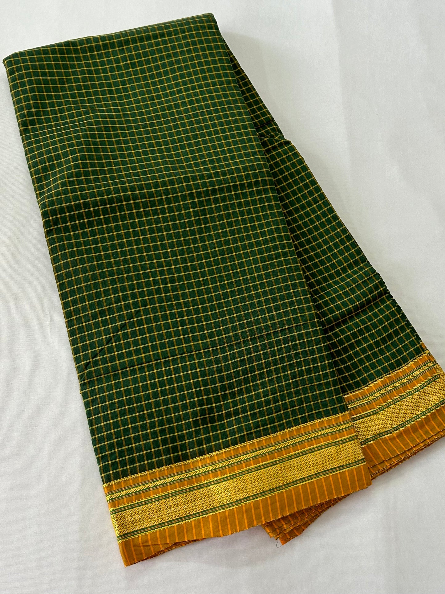 Poona Cotton Check Saree with Irkal Border