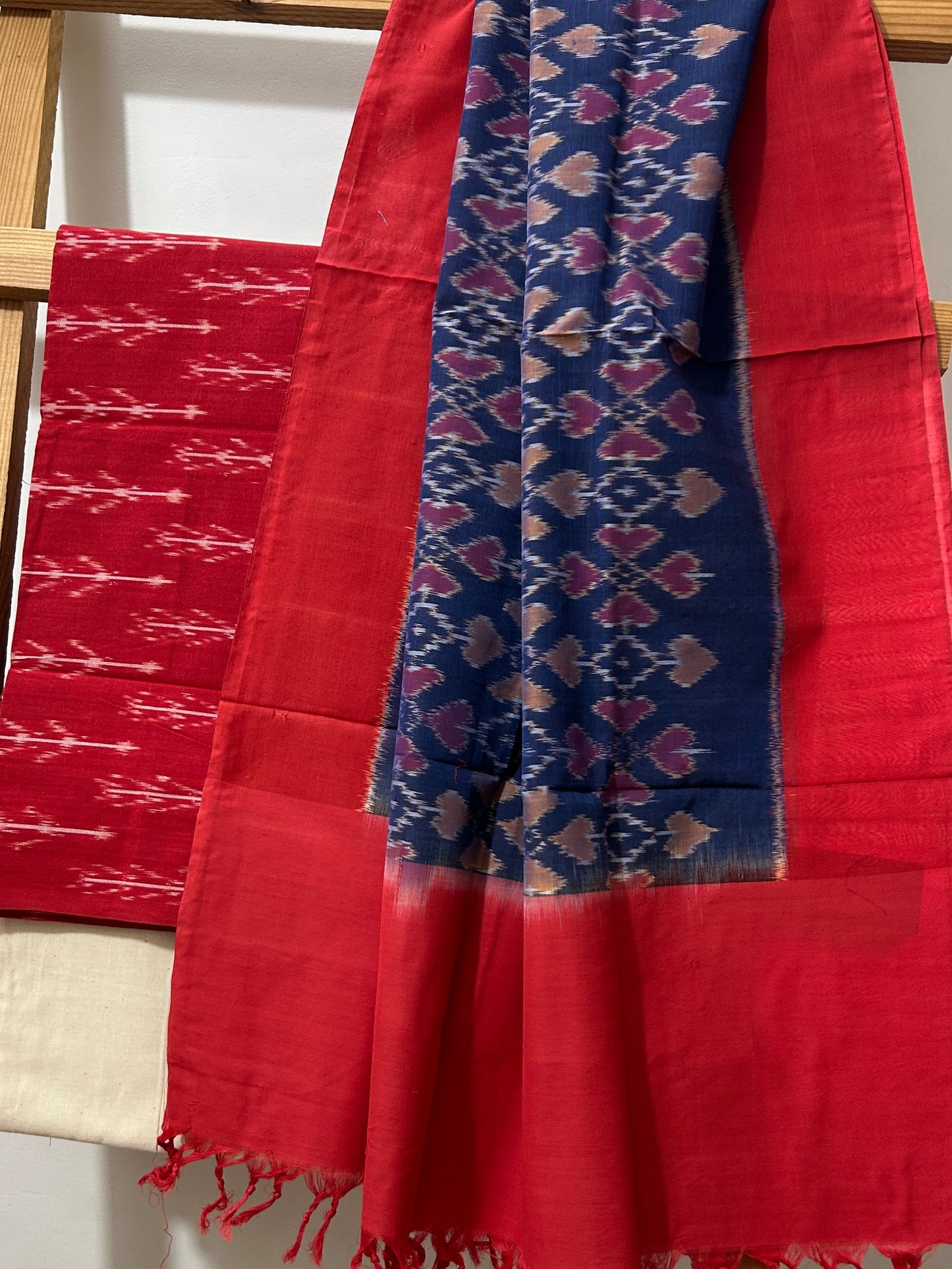 Double Ikat Cotton Dress Material