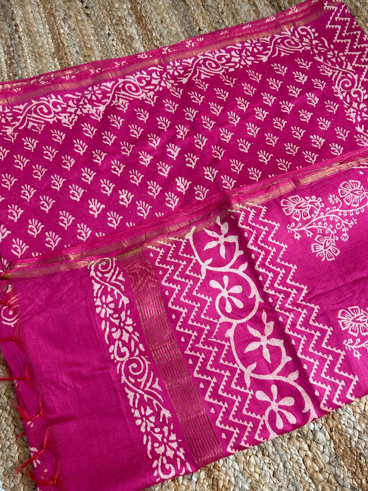 Soft Silk Batik Saree with Blouse