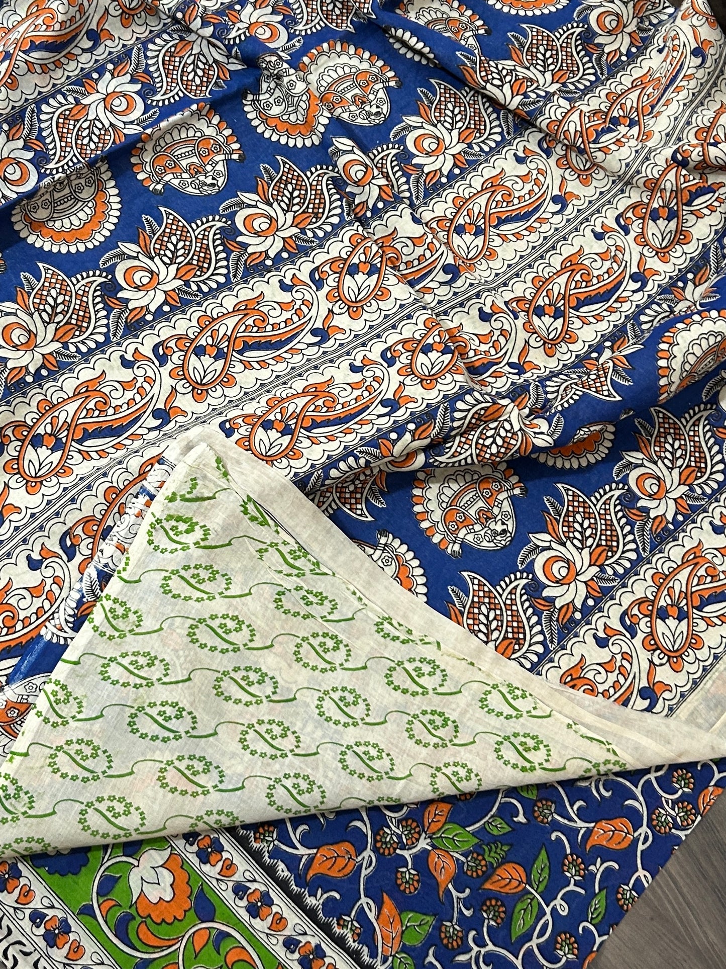 Kalamkari Cotton Saree with Blouse