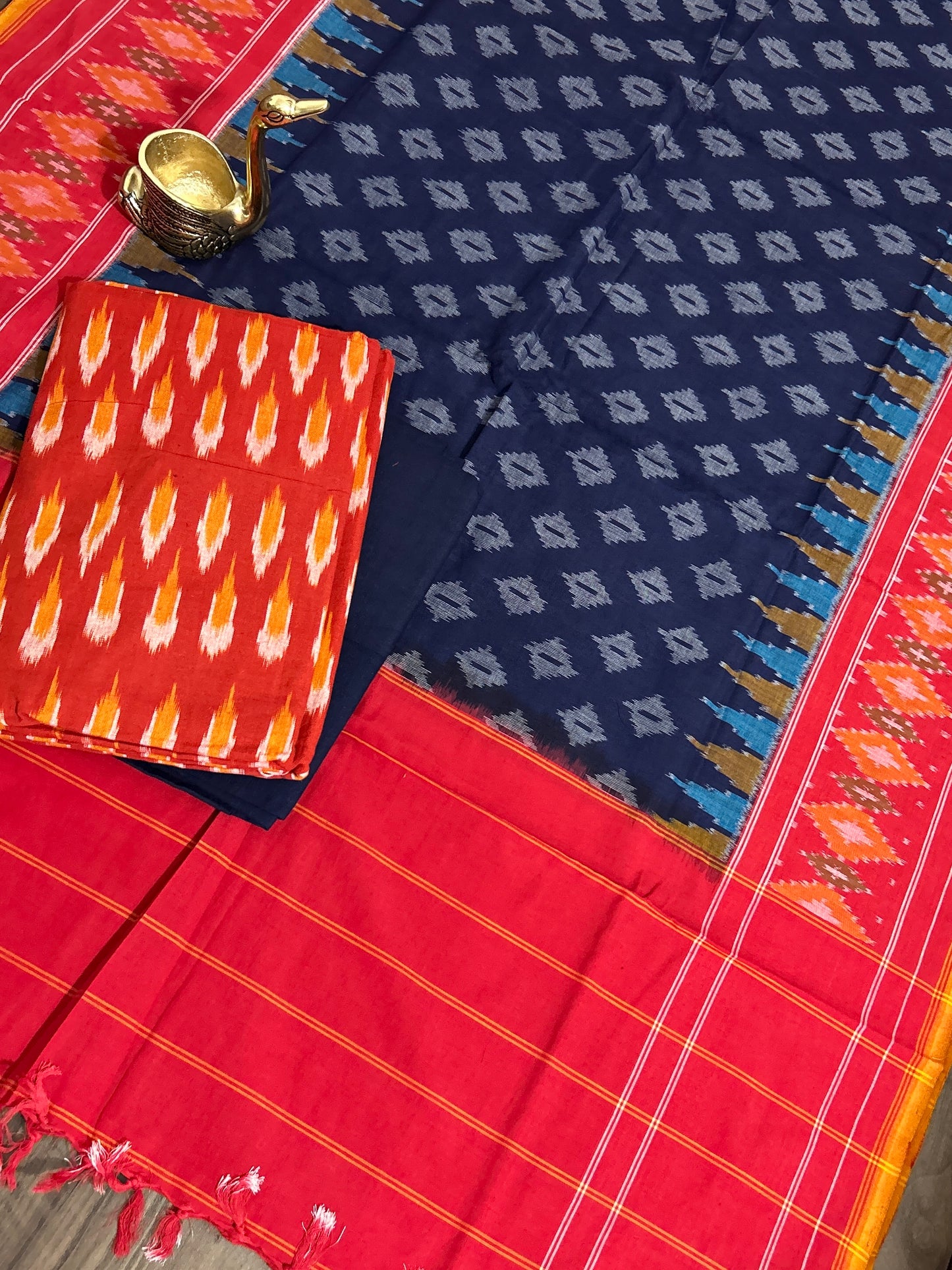Double Ikat Cotton Dress Material