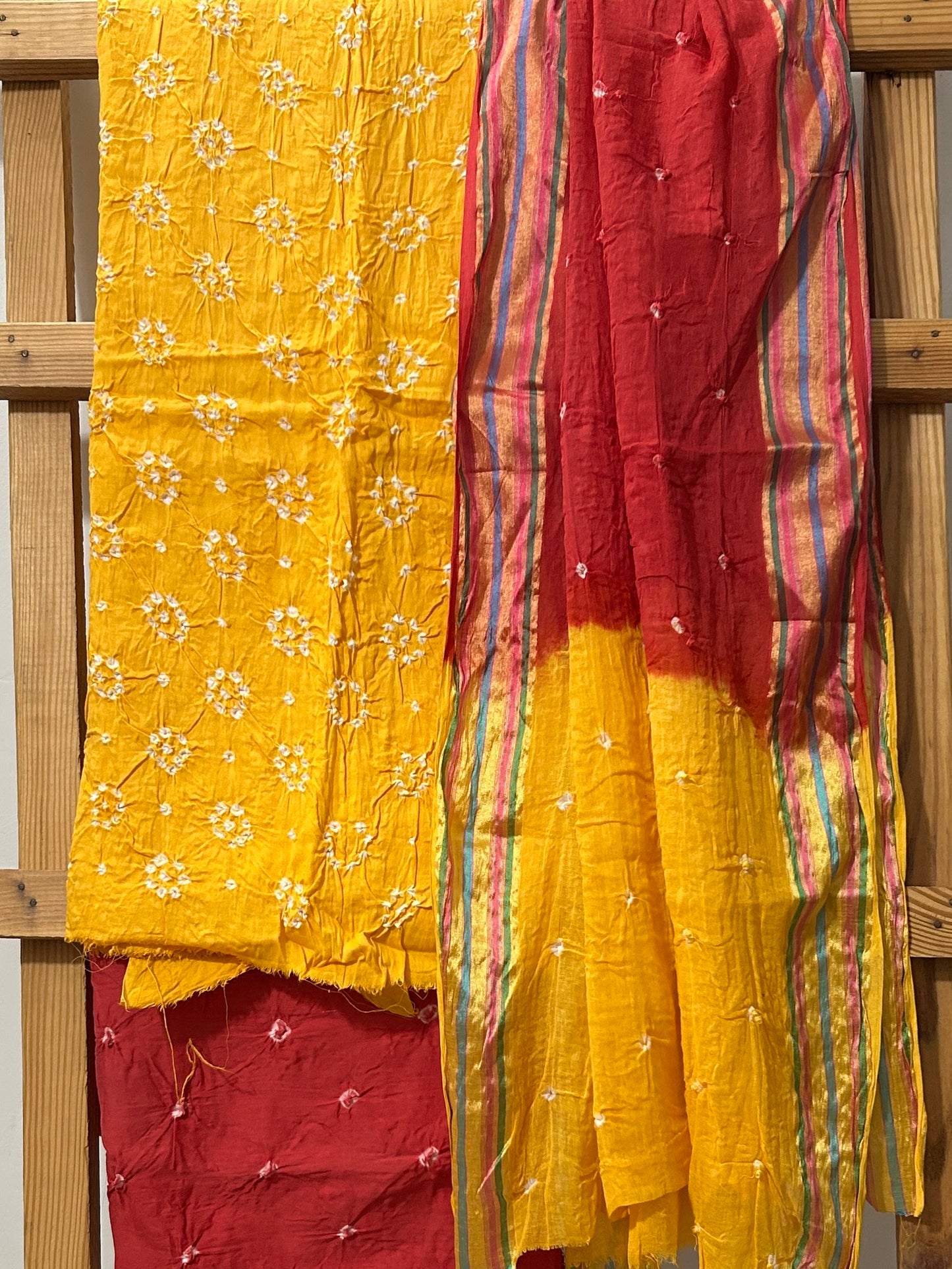 Bandhej Cotton Dress Material