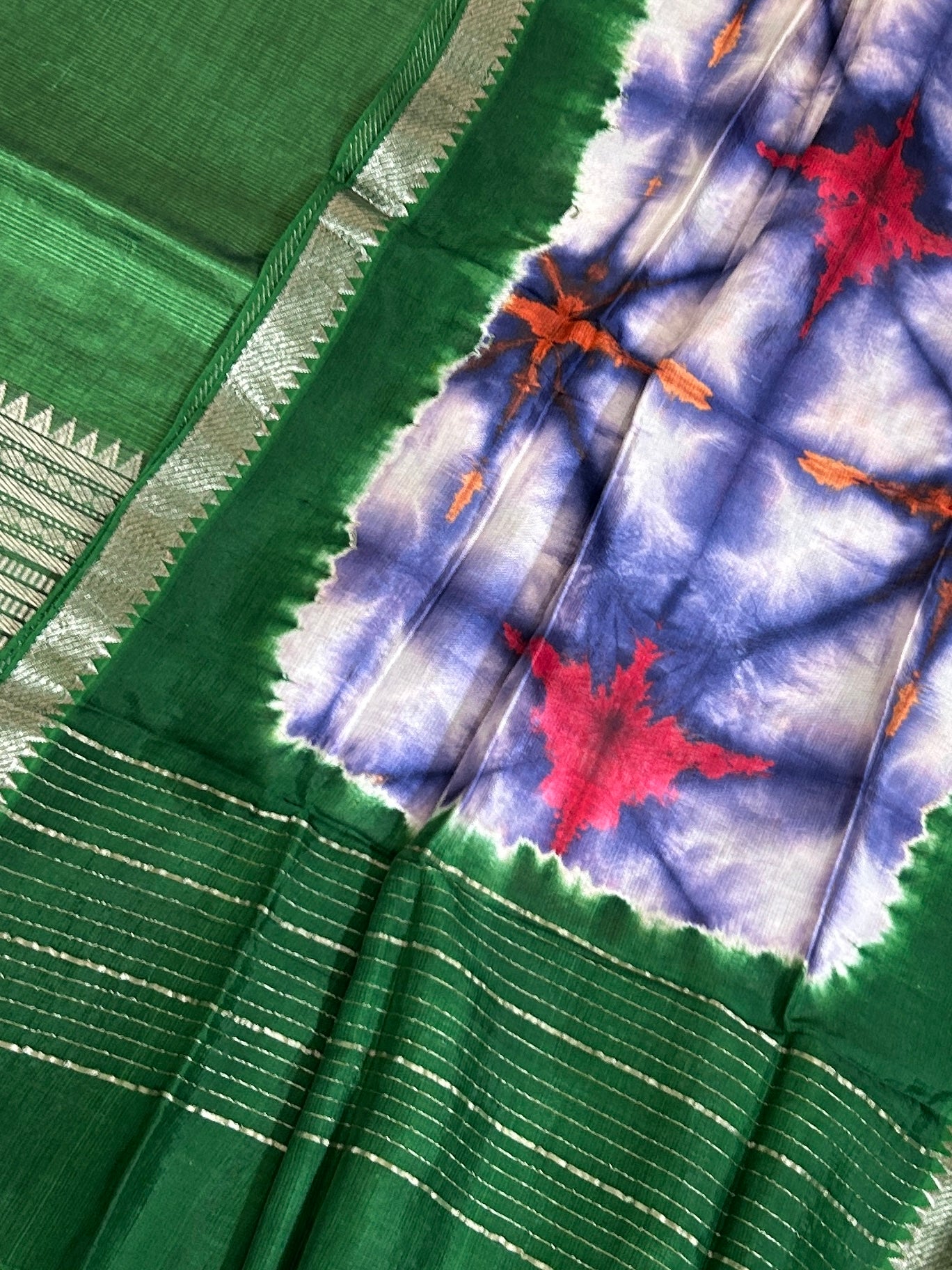 Mangalagiri Silk Cotton Top Dupatta Set #
