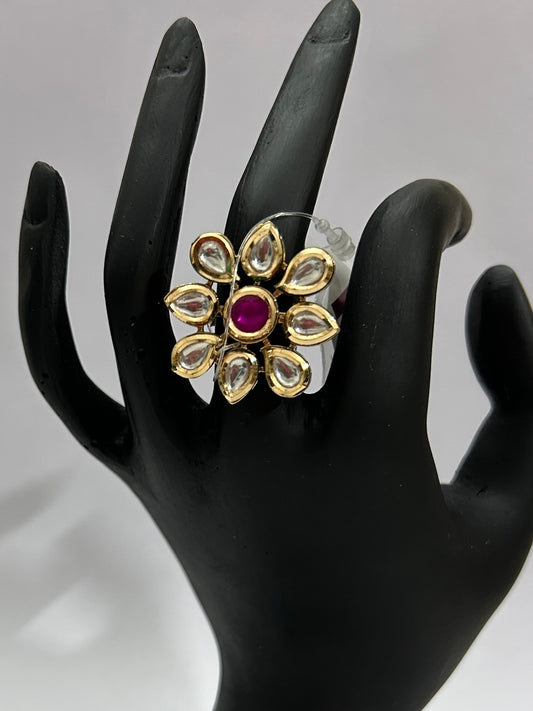 Kundan Cocktail Finger Ring