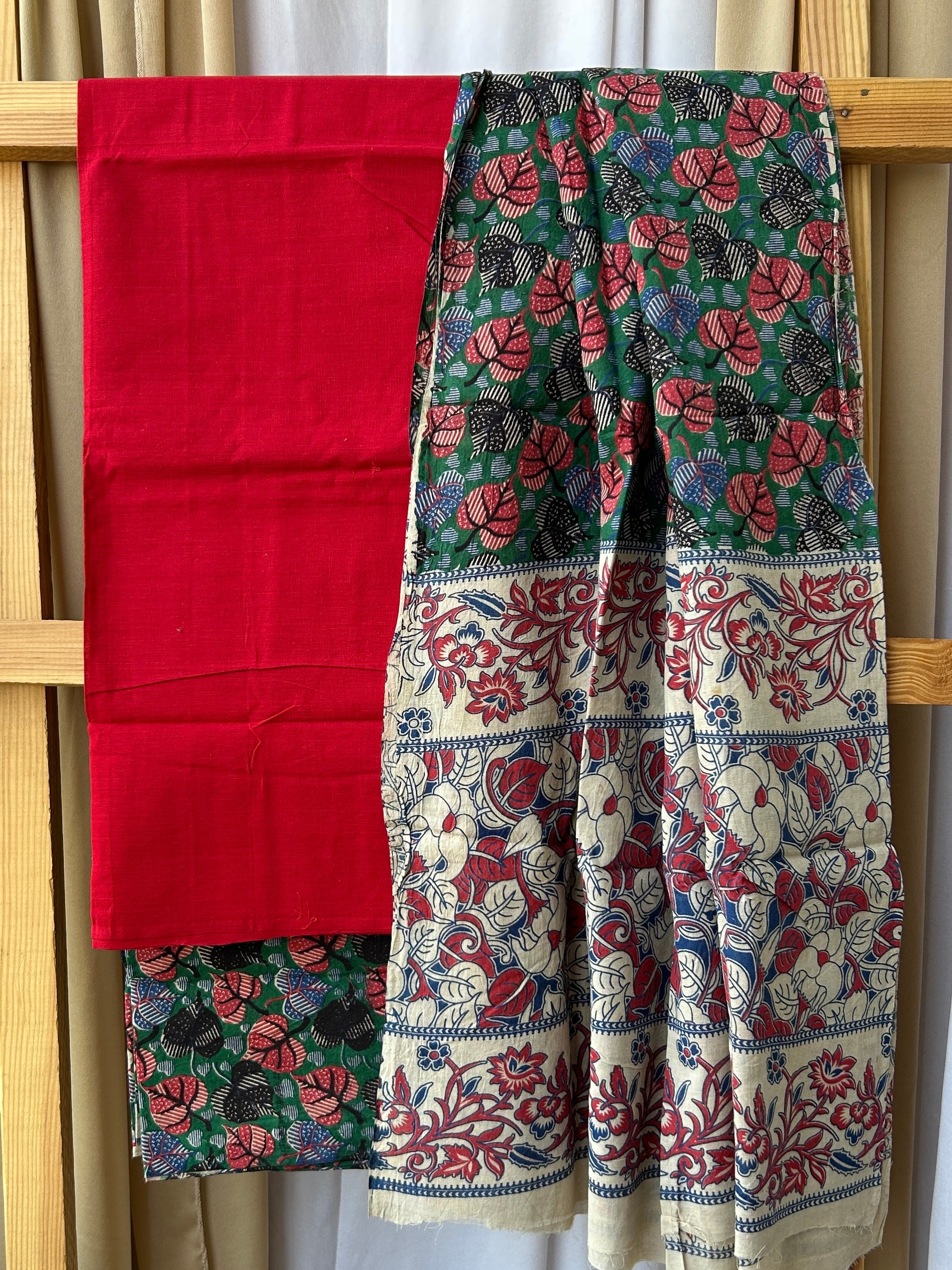 Kalamkari Cotton Dress Material