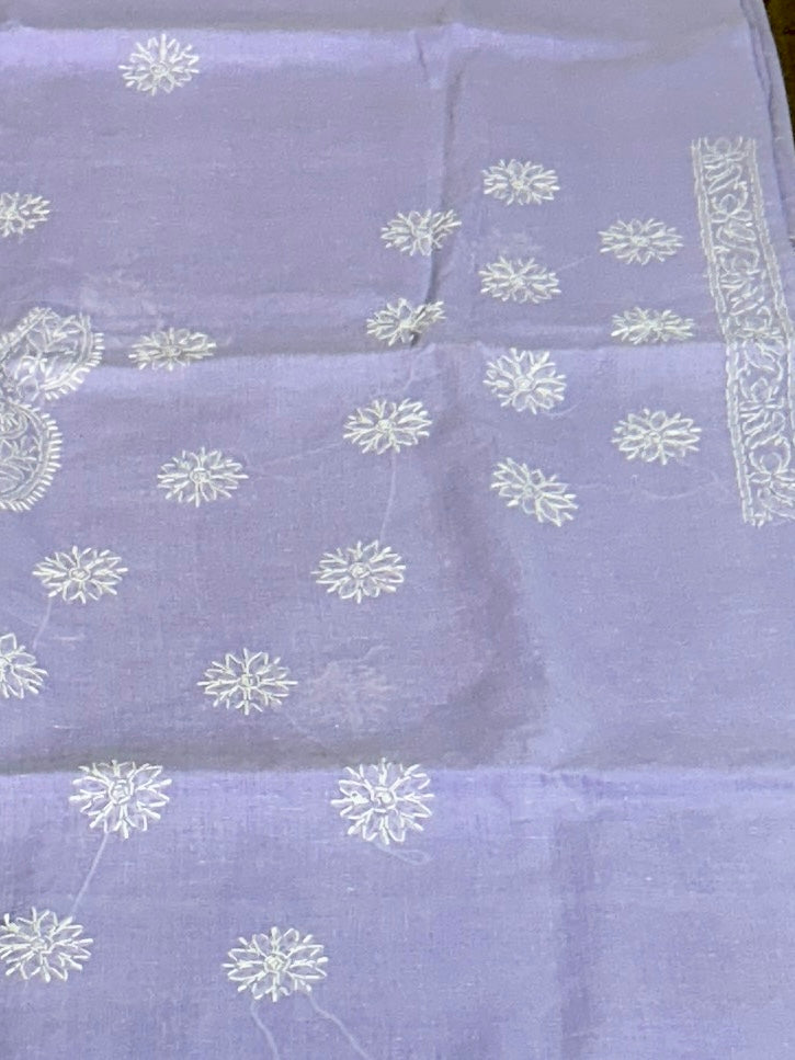 Chikan Work Cotton Dress Material
