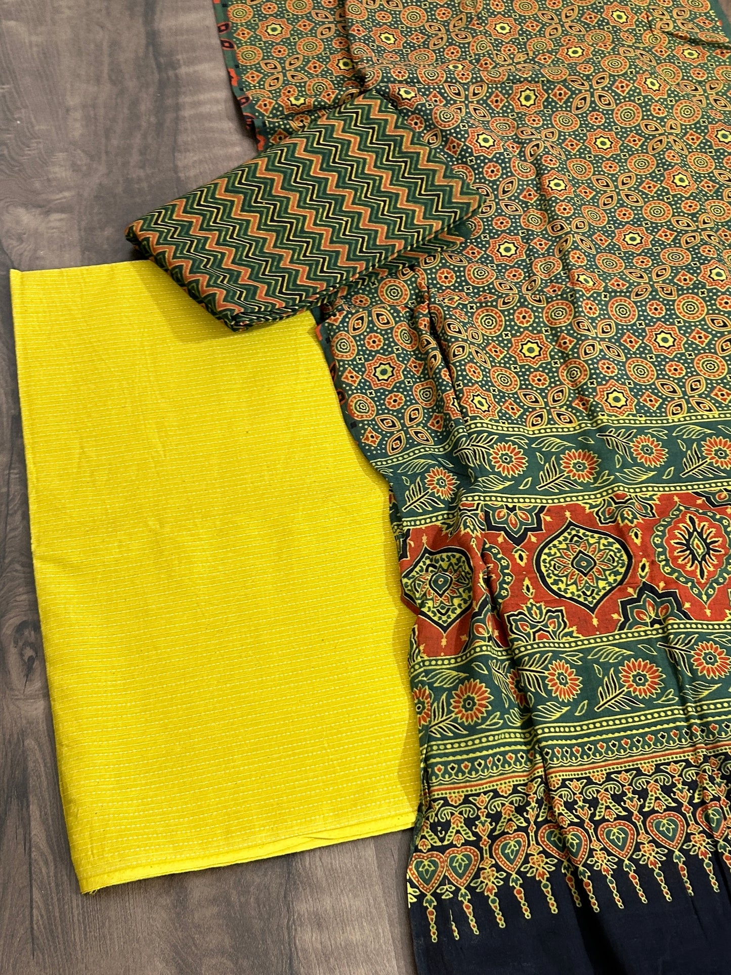 Ajrakh Cotton Dress Material