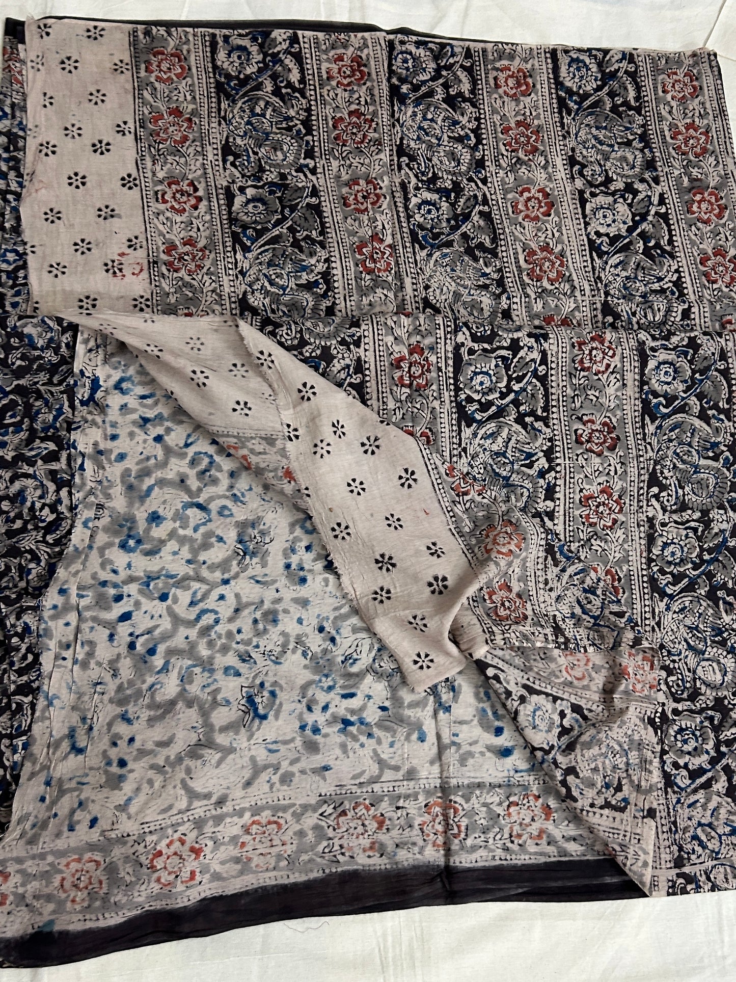 Kalamkari Cotton Saree with Blouse #