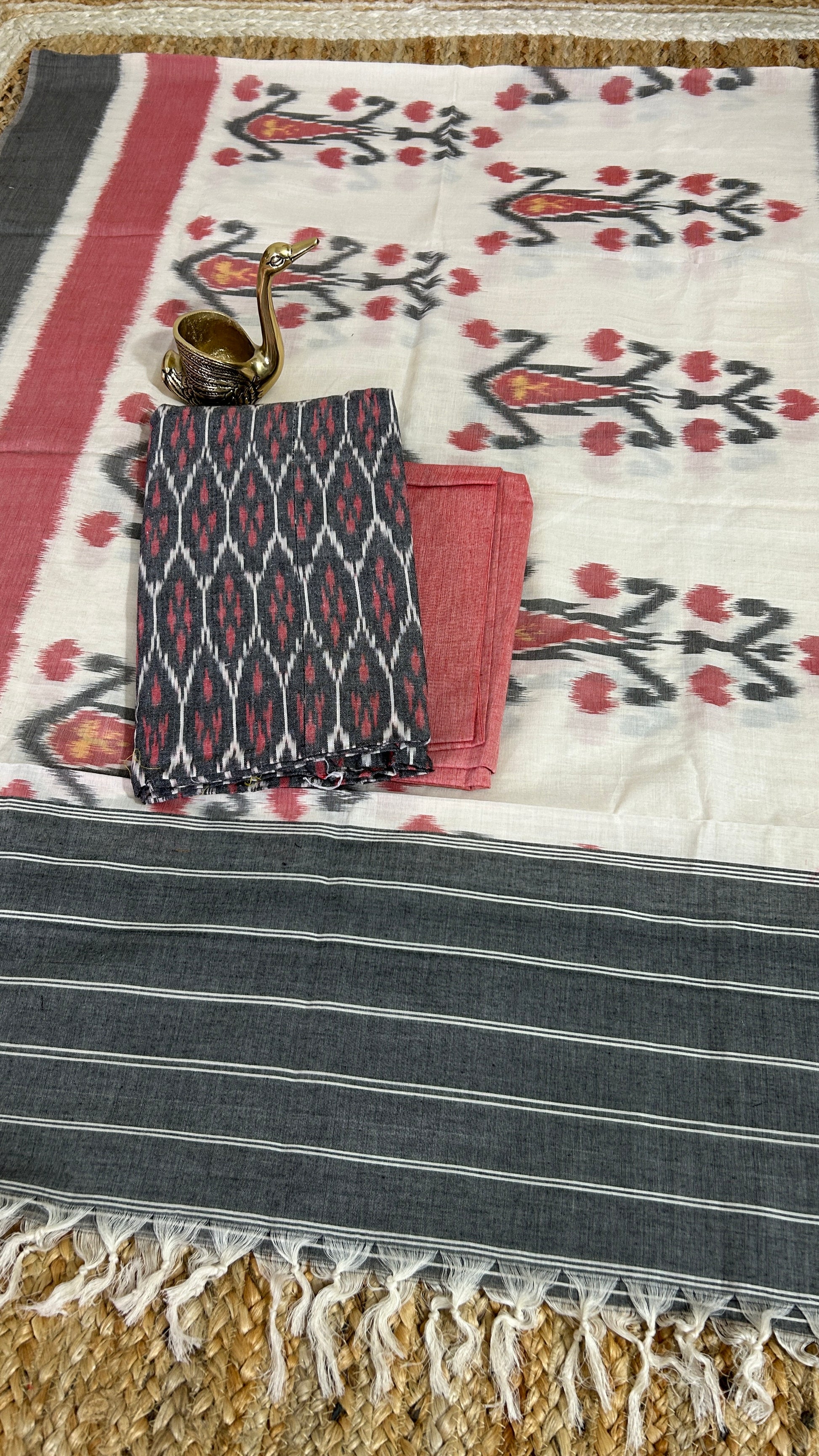 Double Ikat Cotton Dress Material