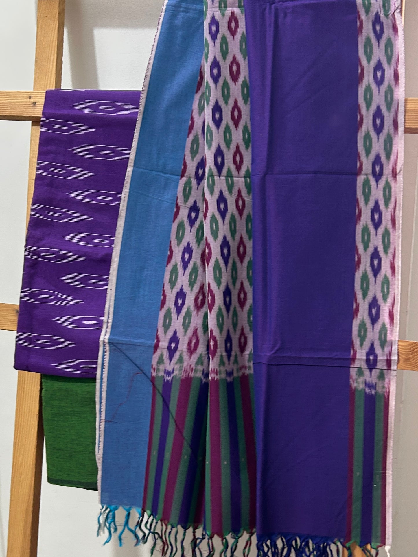 Double Ikat Cotton Dress Material