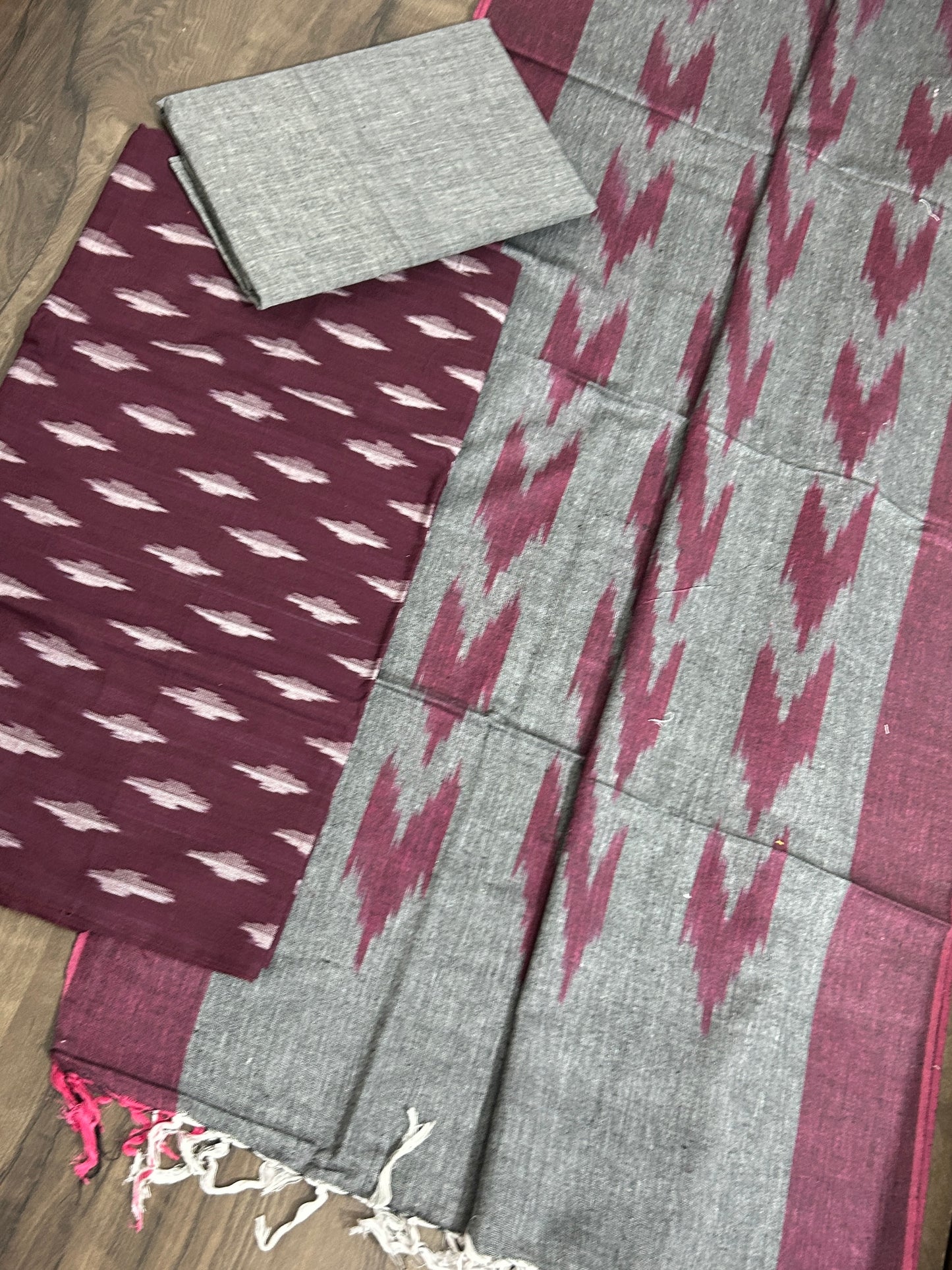 Ikat Cotton Dress Material