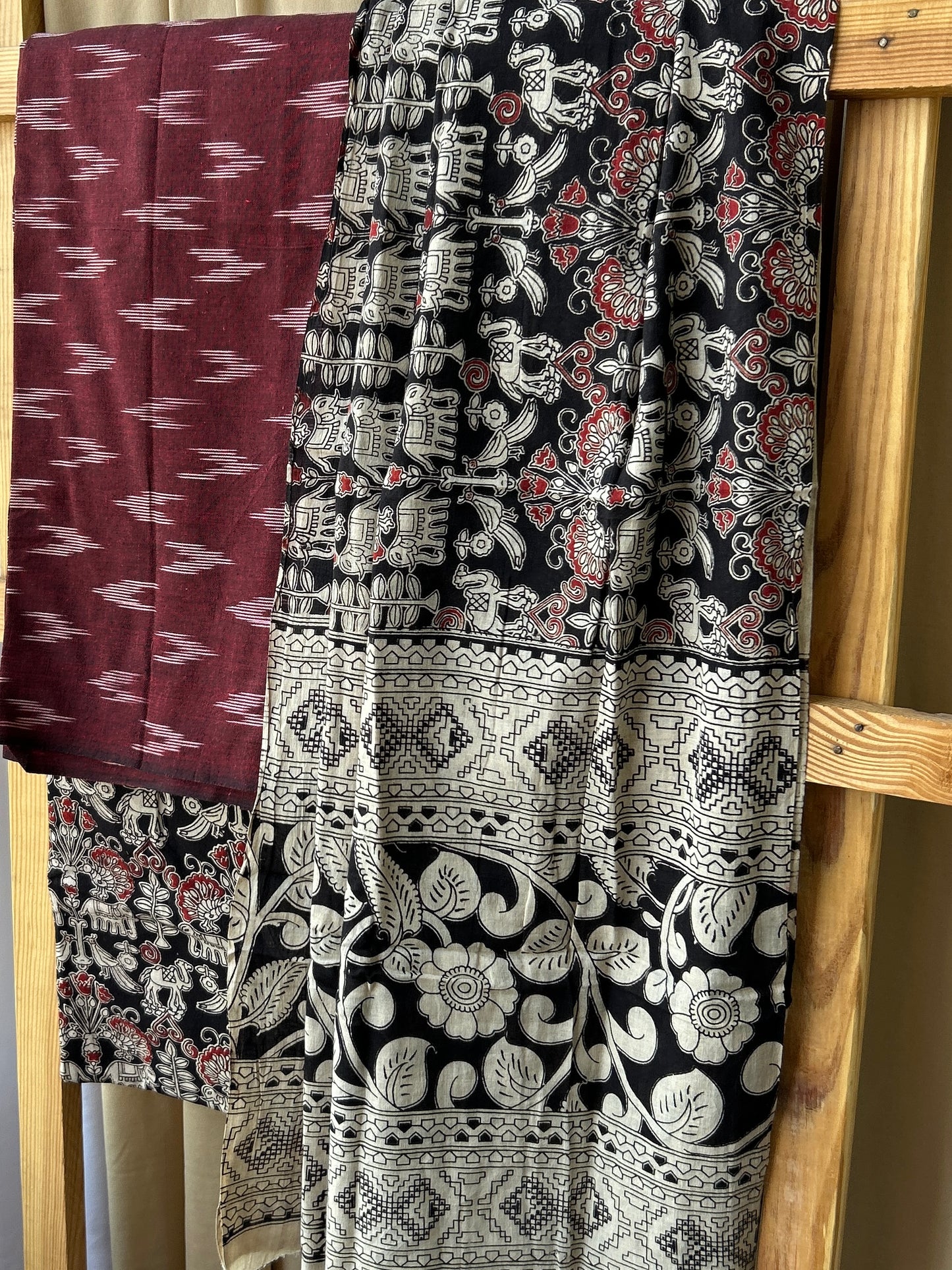 Ikat - Kalamkari Cotton Dress Material