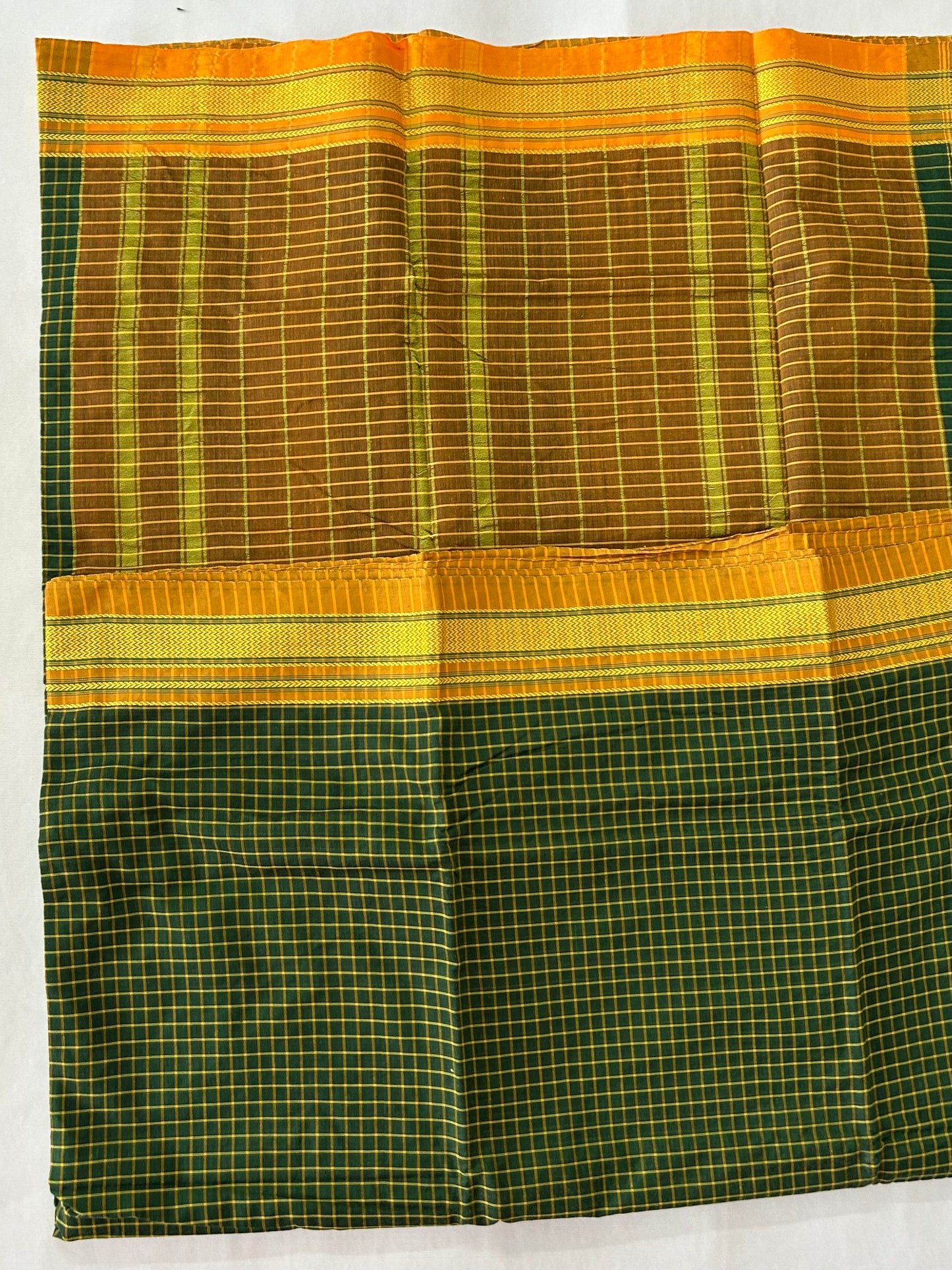 Poona Cotton Check Saree with Irkal Border