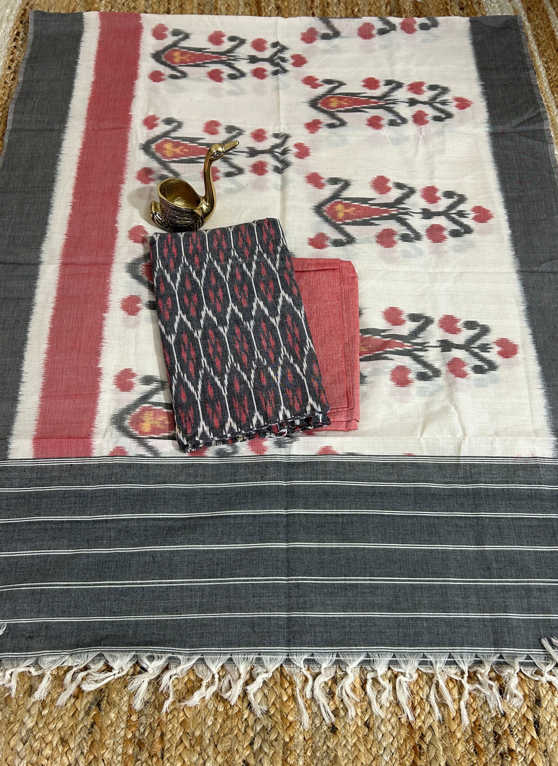 Double Ikat Cotton Dress Material