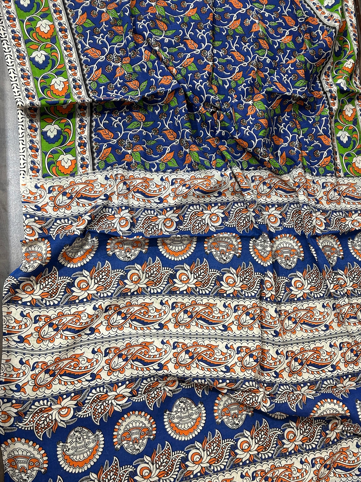 Kalamkari Cotton Saree with Blouse