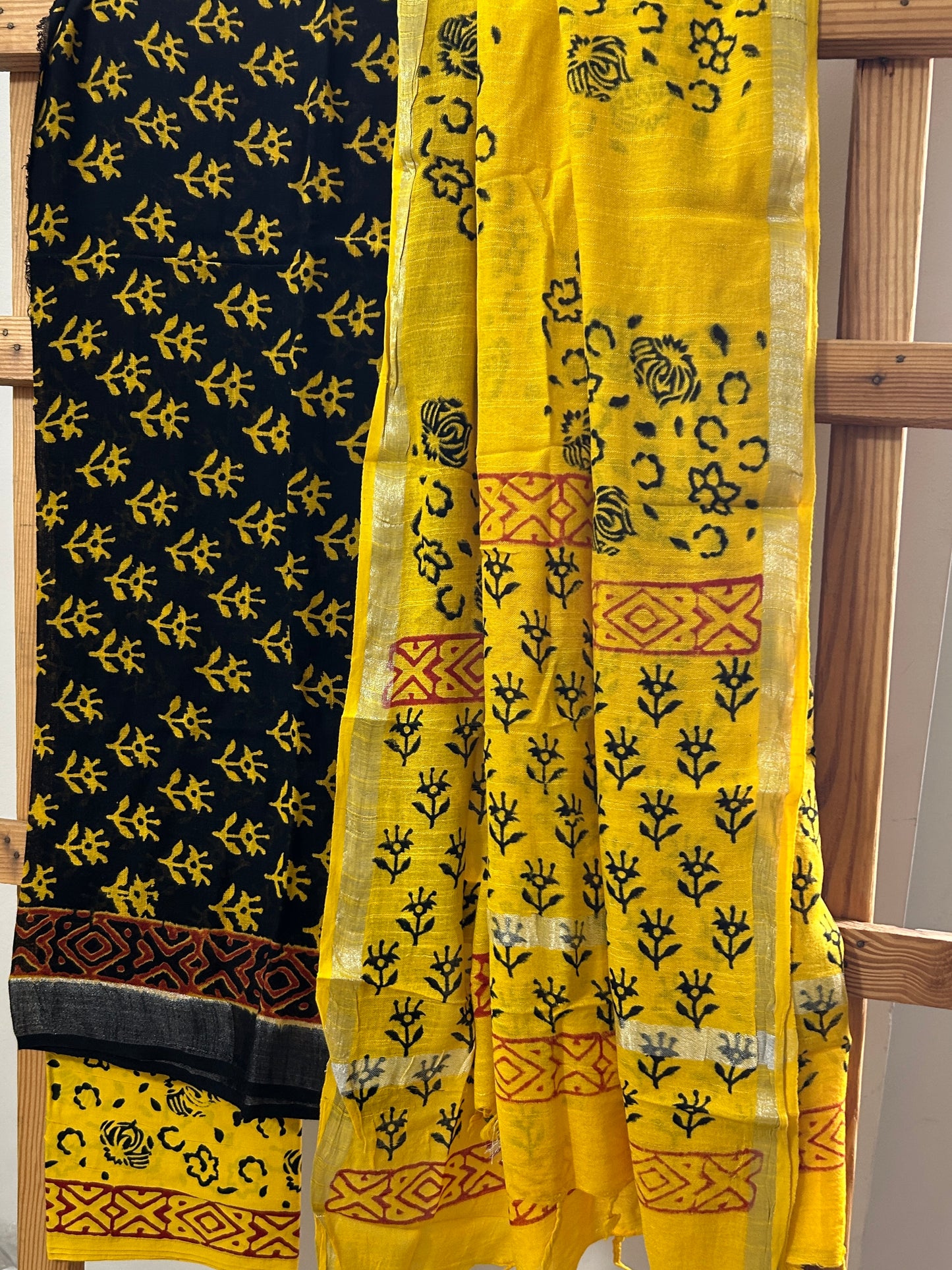 Hand BlockPrint Linen Cotton Dress Material