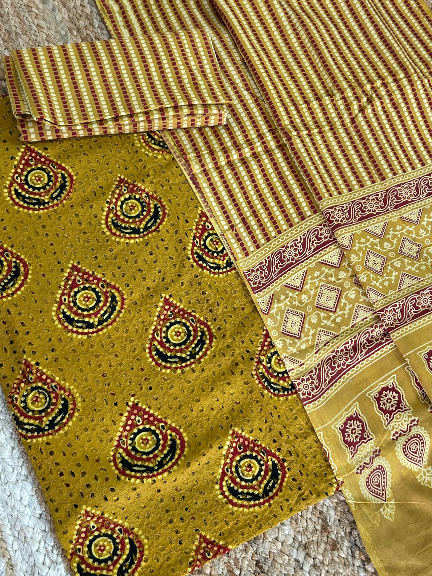 Ajrakh Cotton Hakoba Dress Material