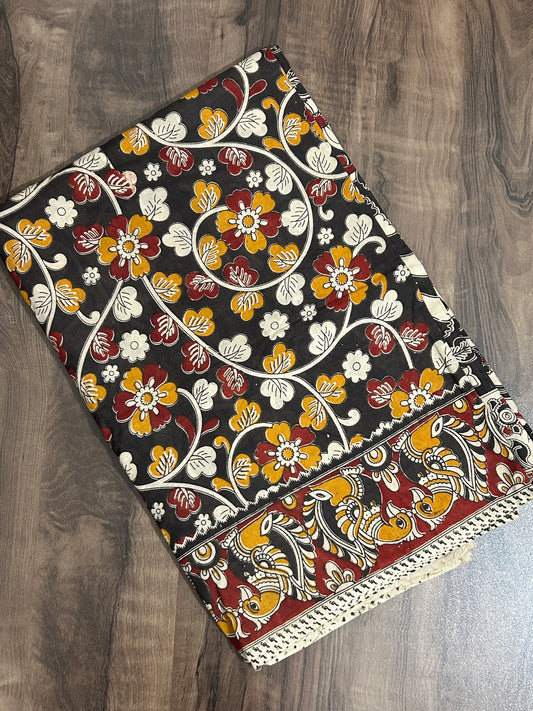 Kalamkari Cotton Saree with Blouse #