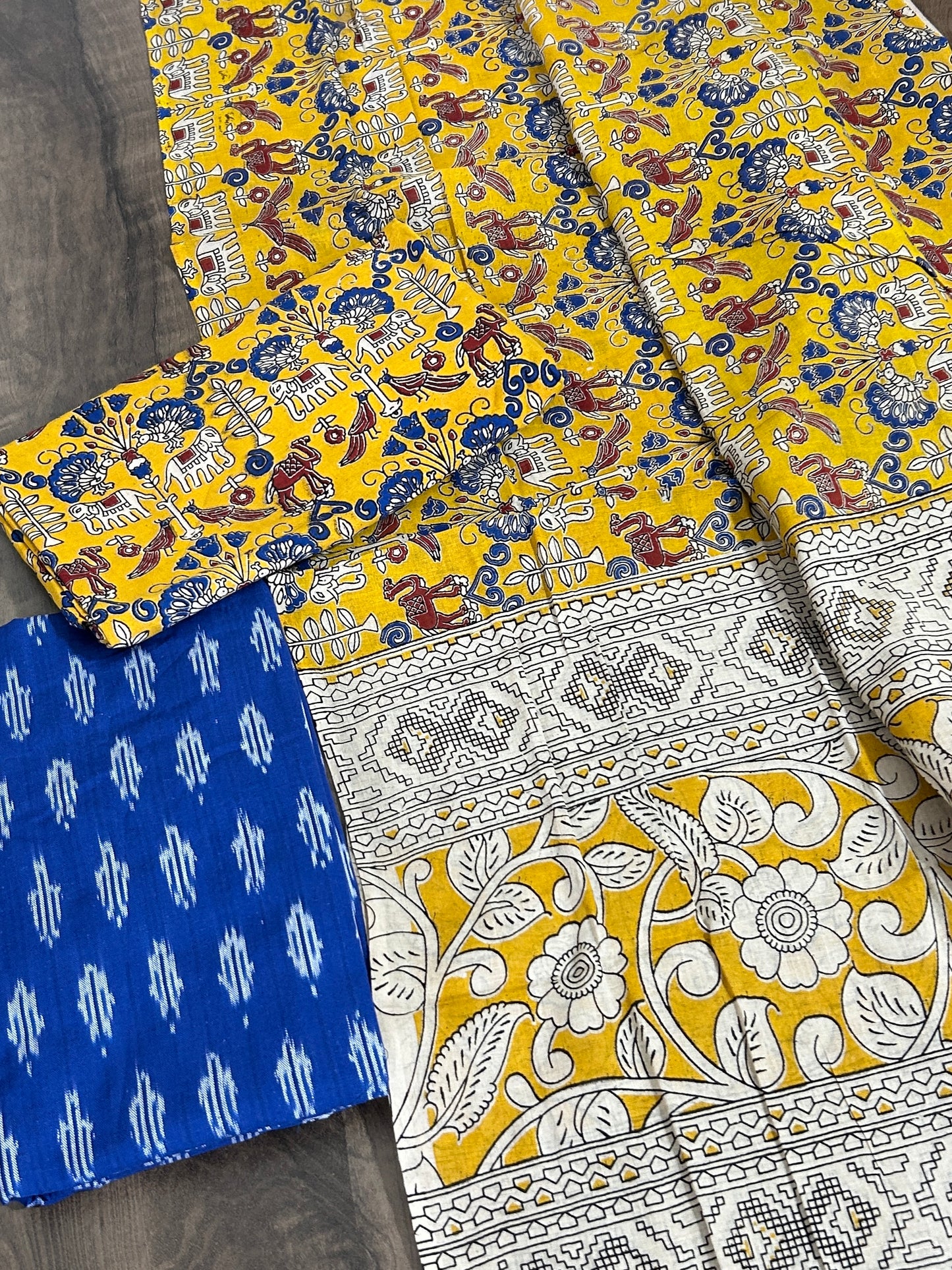 Ikat - Kalamkari Cotton Dress Material
