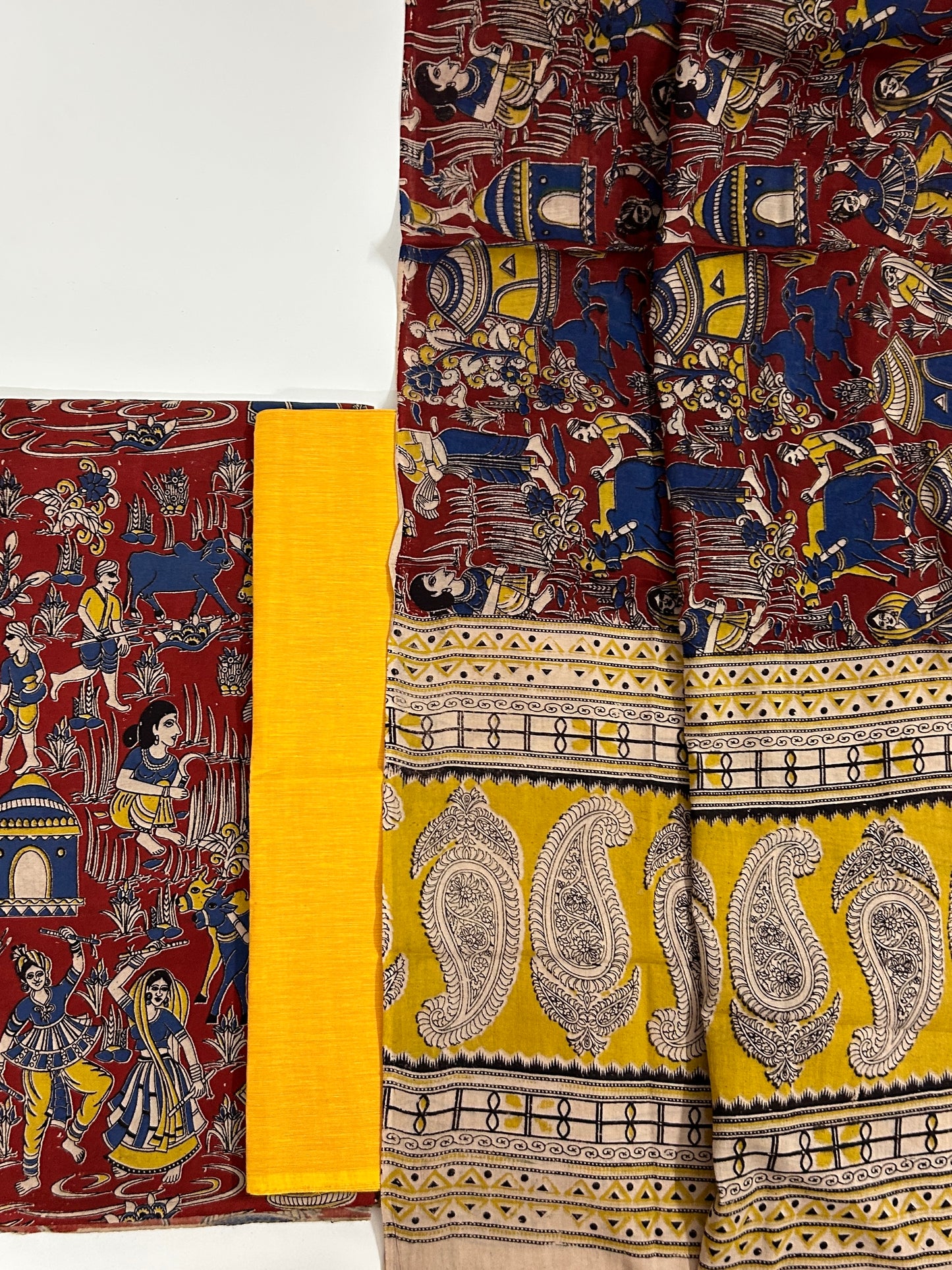 Kalamkari Cotton Dress Material