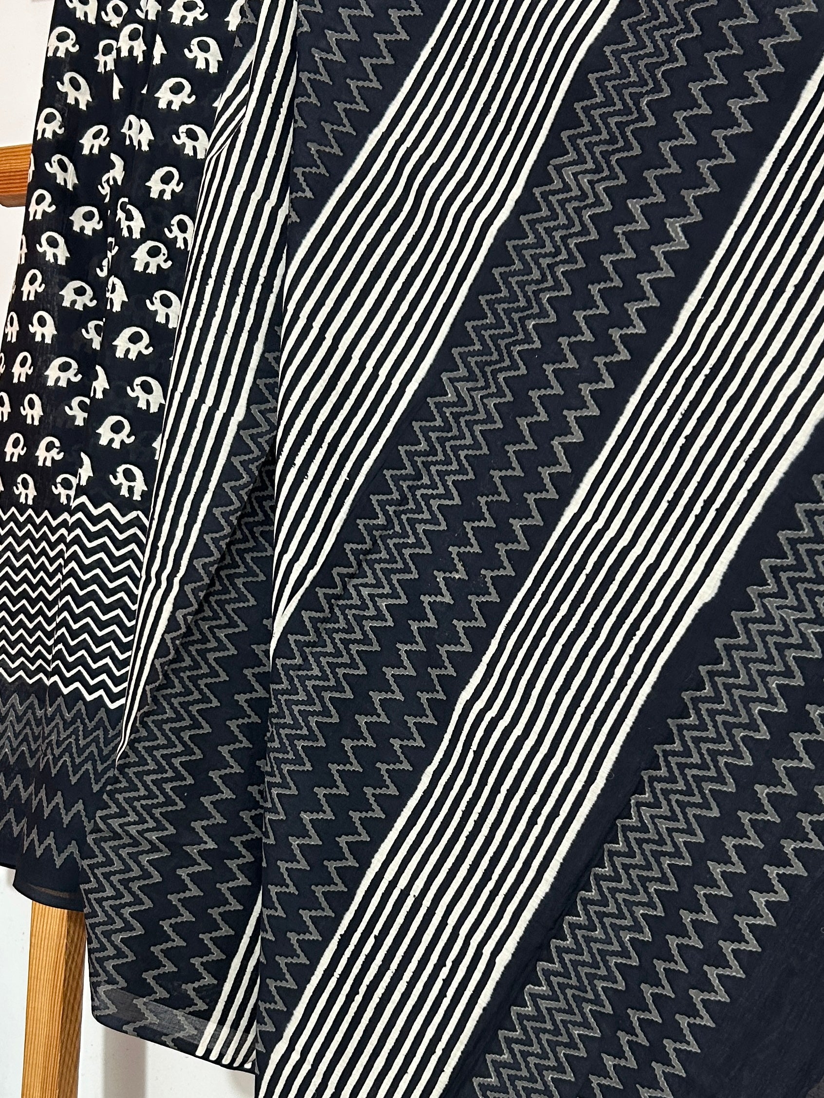 Hand BlockPrint Cotton Saree with Blouse