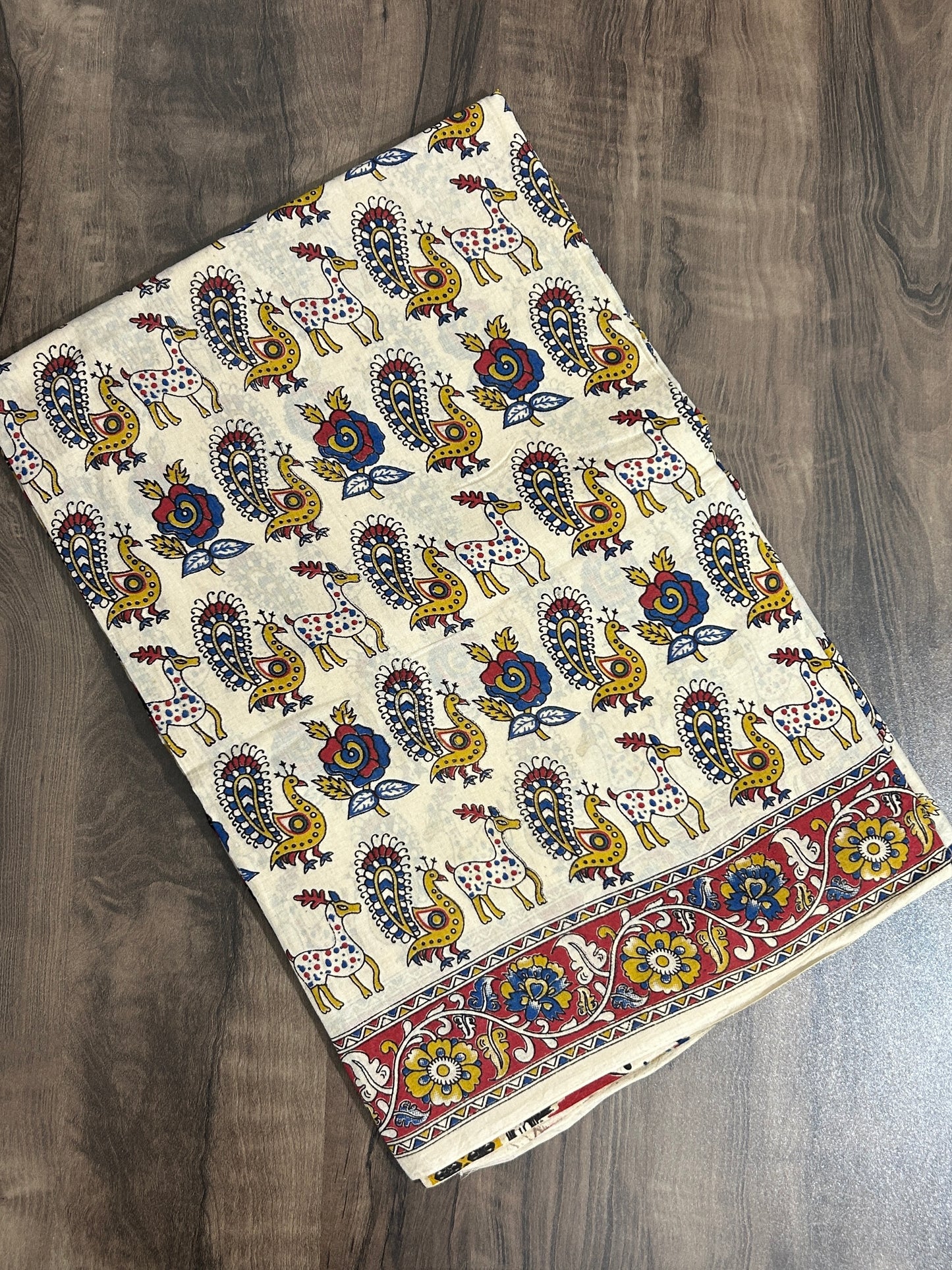 Kalamkari Cotton Saree with Blouse #