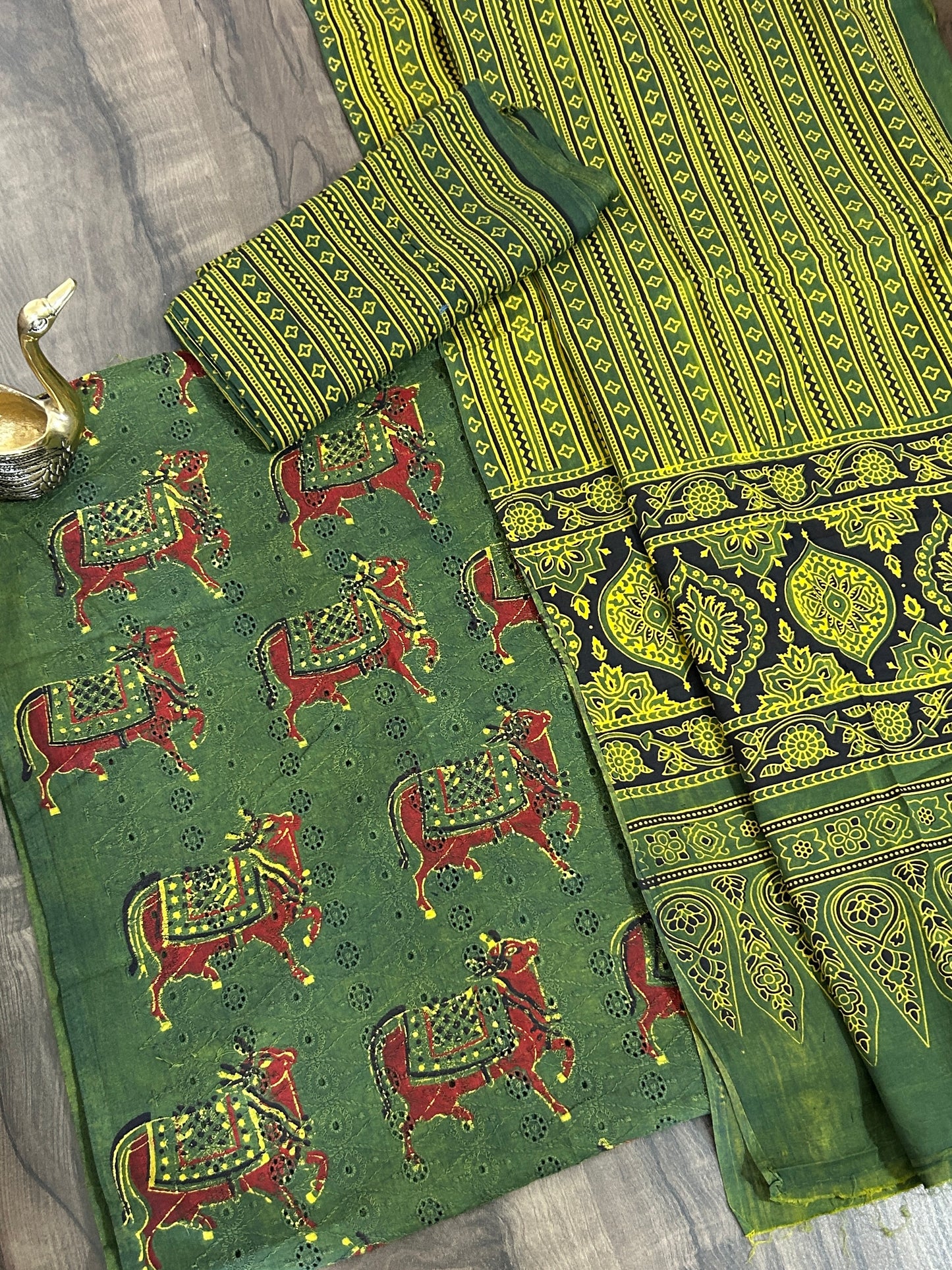 Ajrakh Cotton Hakoba Dress Material