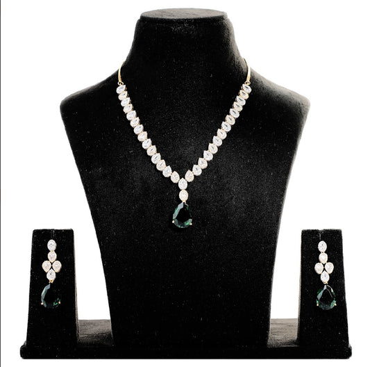 Green American Diamond Necklace