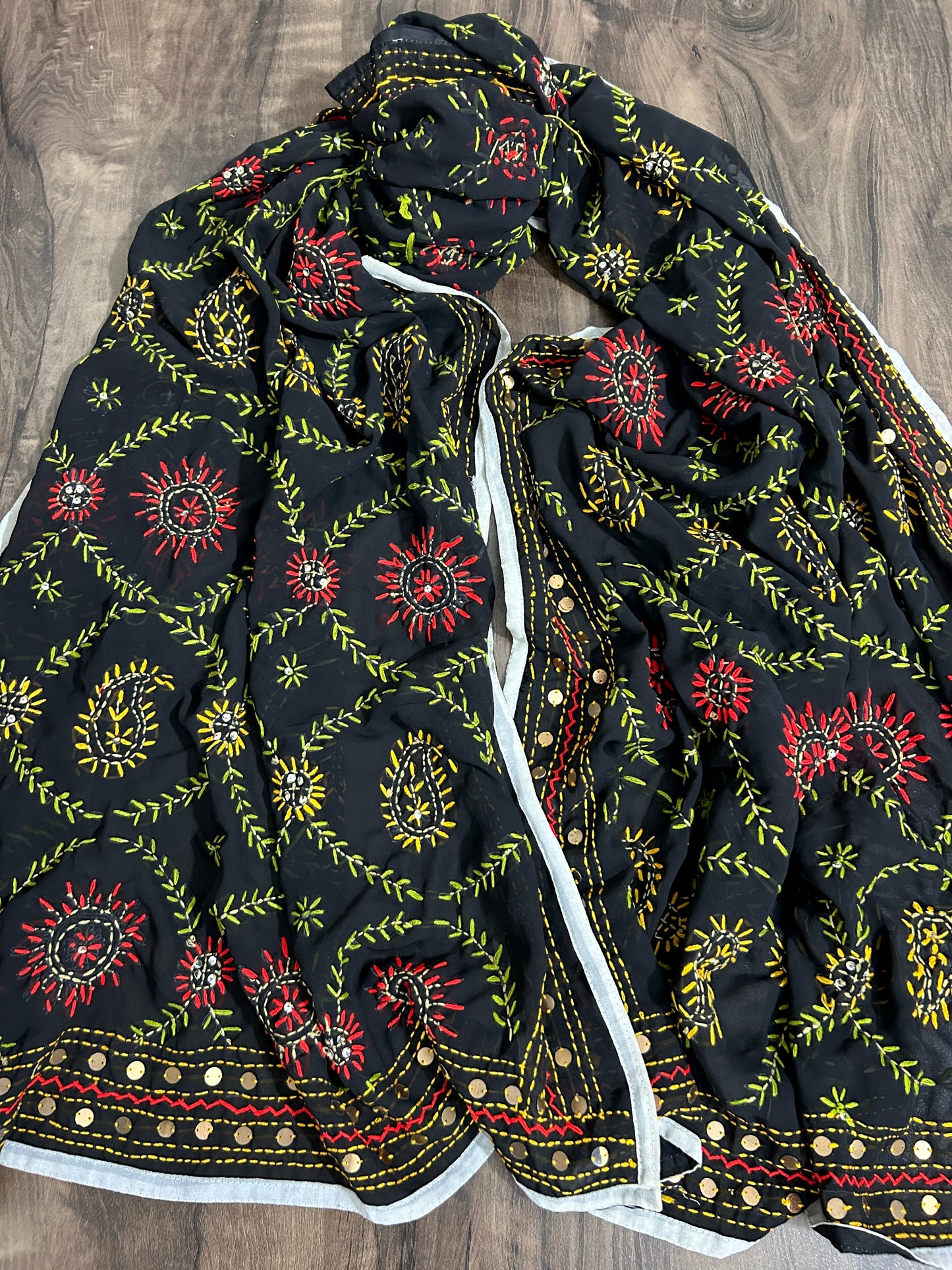 Phulkari HandWork Georgette Dupatta