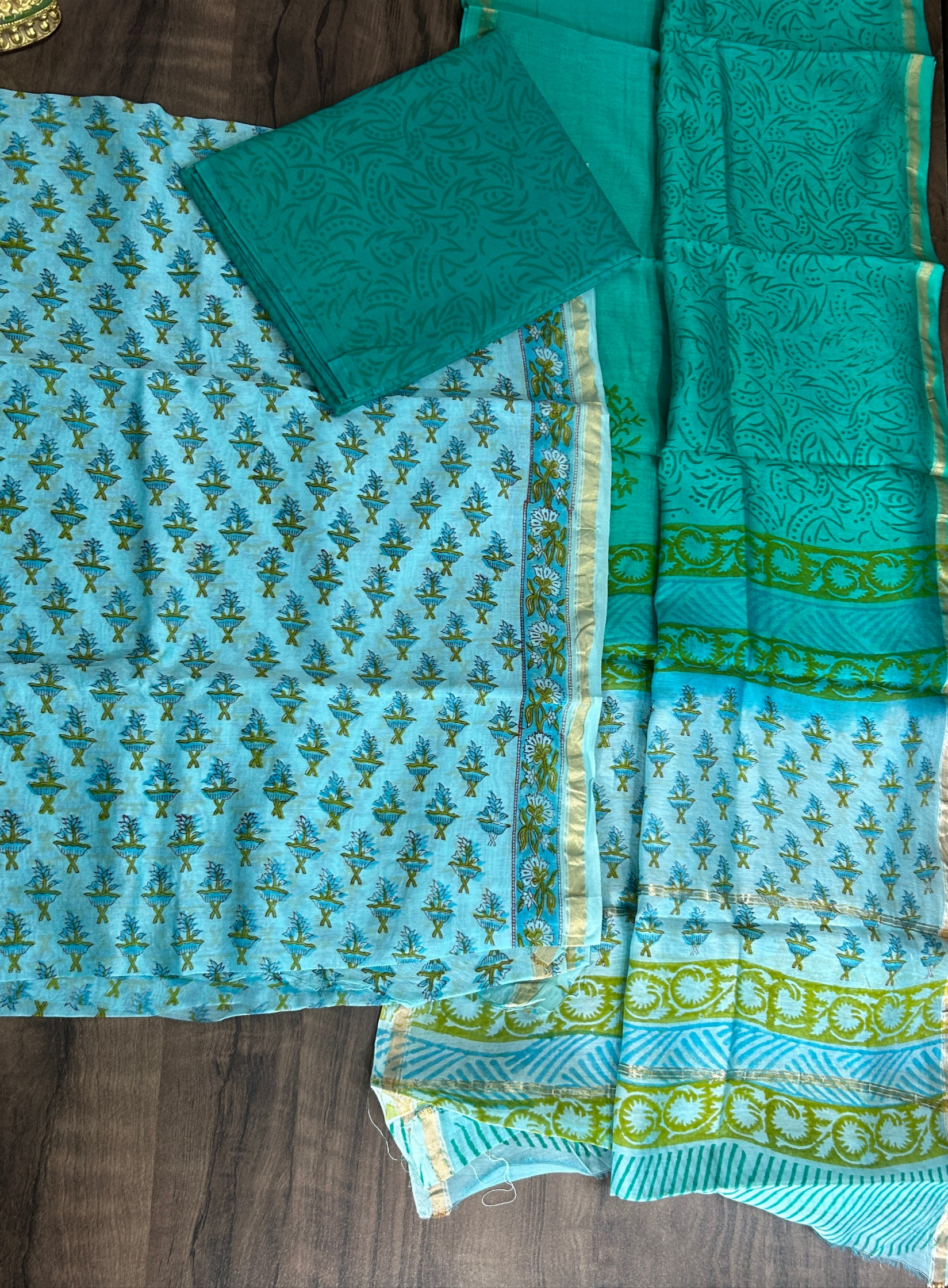 chanderi silk cotton dress material