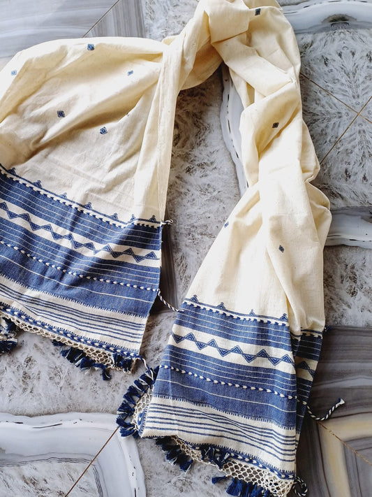 Kala Cotton Bhujodi Kutchh Embroidered Dupatta