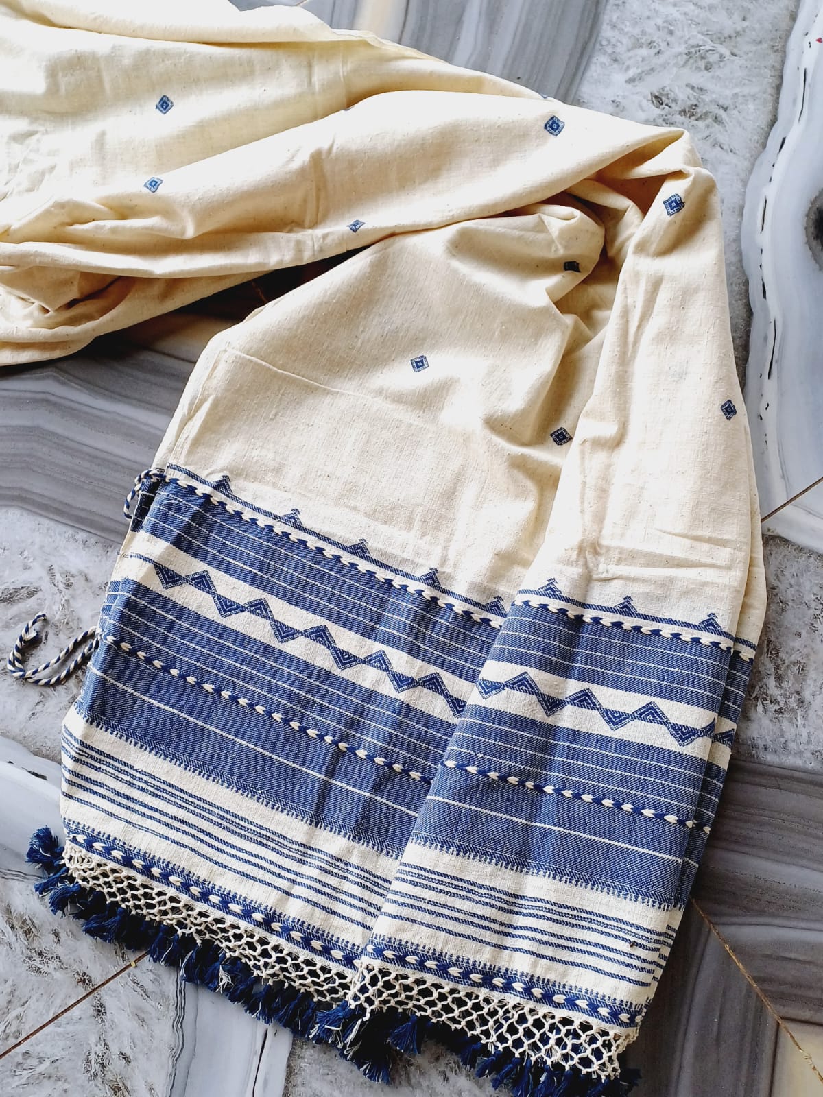 Kala Cotton Bhujodi Kutchh Embroidered Dupatta