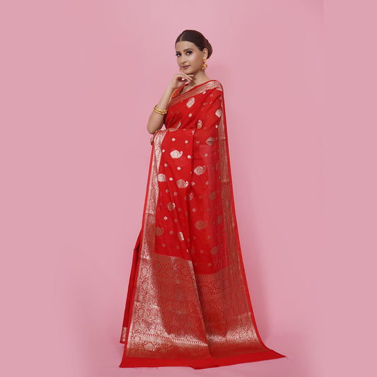 Banarasi Georgette Silk Saree