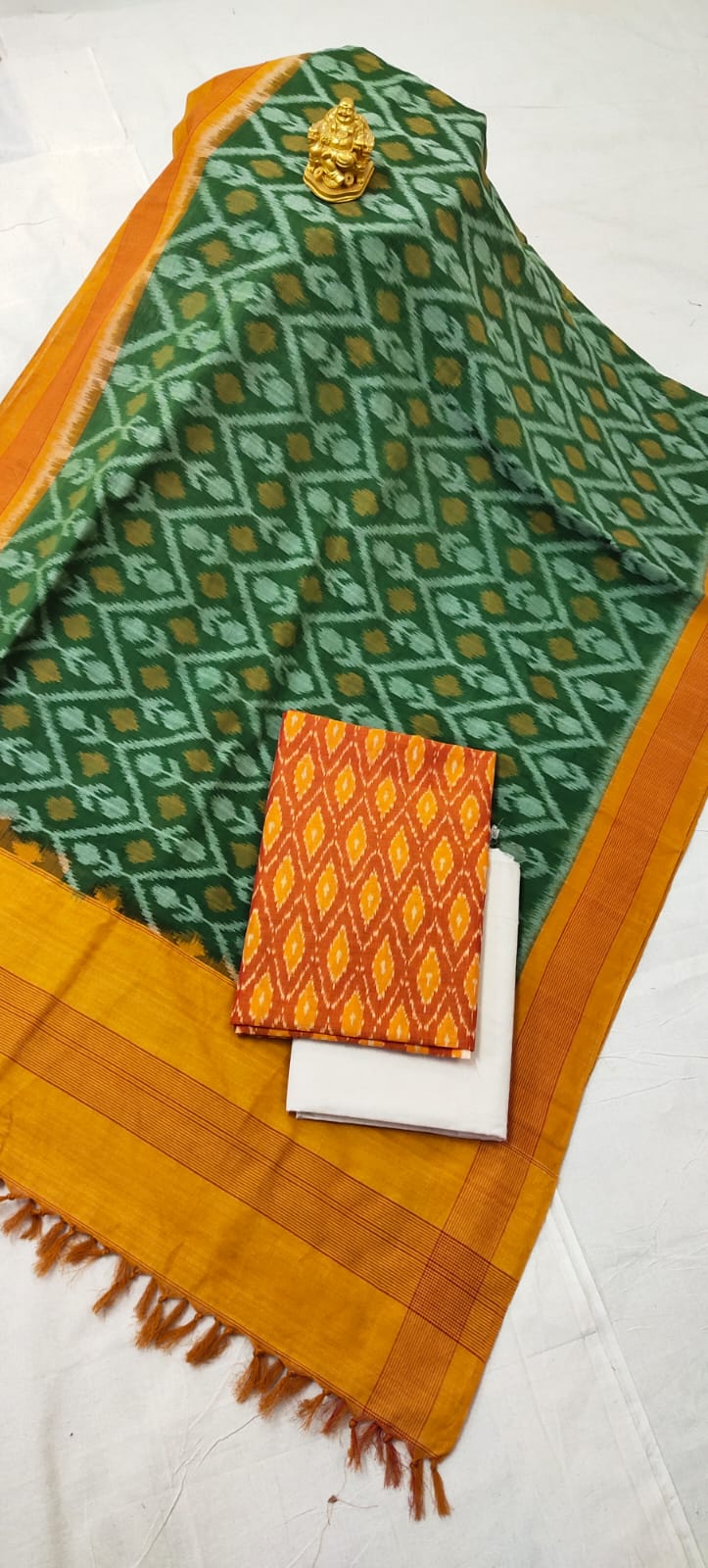 Double Ikat Mercerised Cotton Dress Material