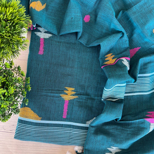Jamdani Cotton 2 Piece Dress Material