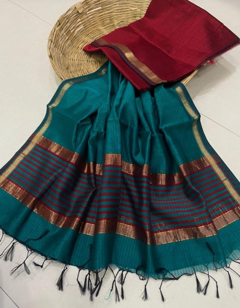 Maheshwari Silk Cotton Dress Material