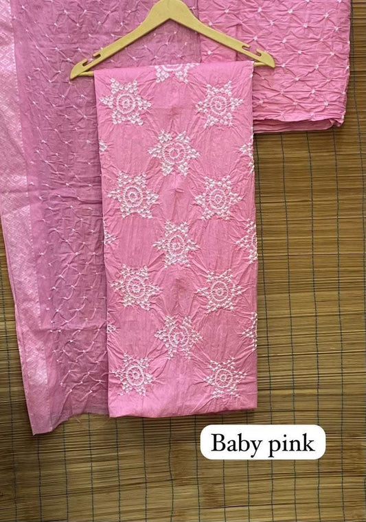 Bandhej Cotton Dress Material
